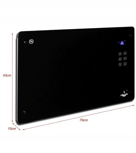 ELECTRIC GLASS HEATER WITH REMOTE CONTROL EL FUEGO CONVECTOR 2000W ! Brand El Fuego