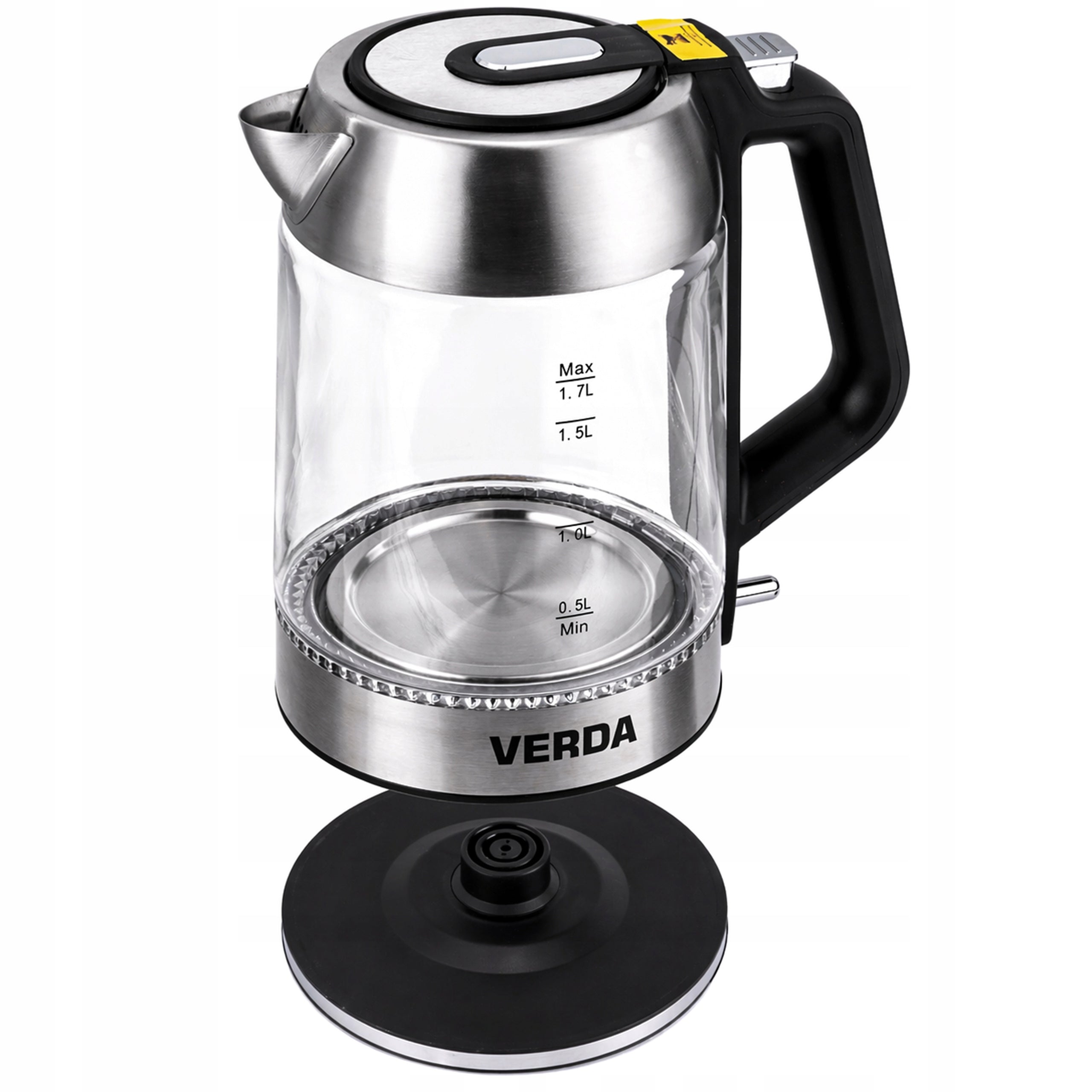 ELECTRIC GLASS KETTLE 1,7L 2200W LED CORDLESS STEEL HIGH POWER Capacity 1.7 l