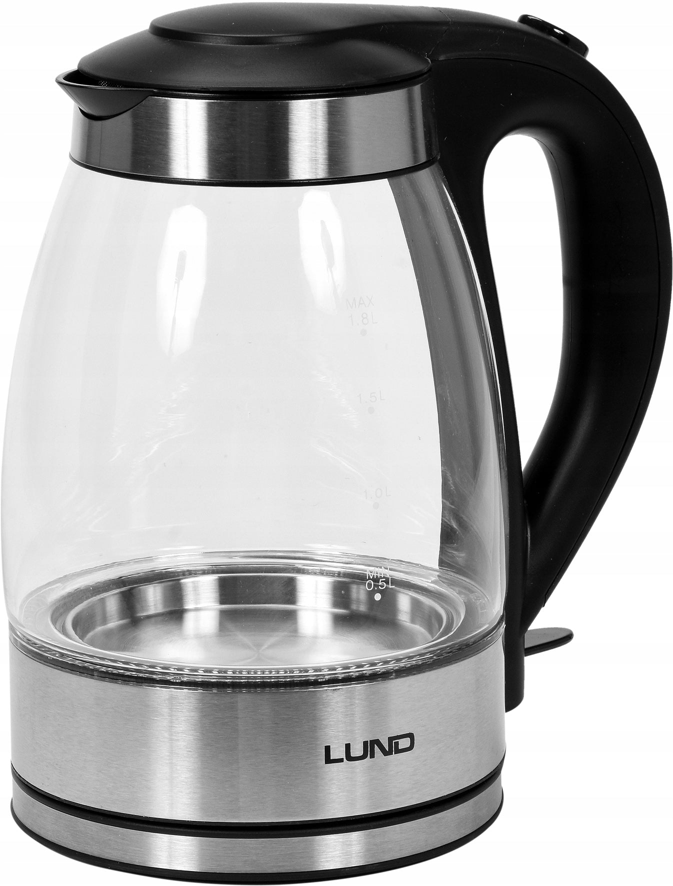 ELECTRIC GLASS KETTLE 1,8L WIRELESS ILLUMINATED LED 2200W LUND Power 2200 W