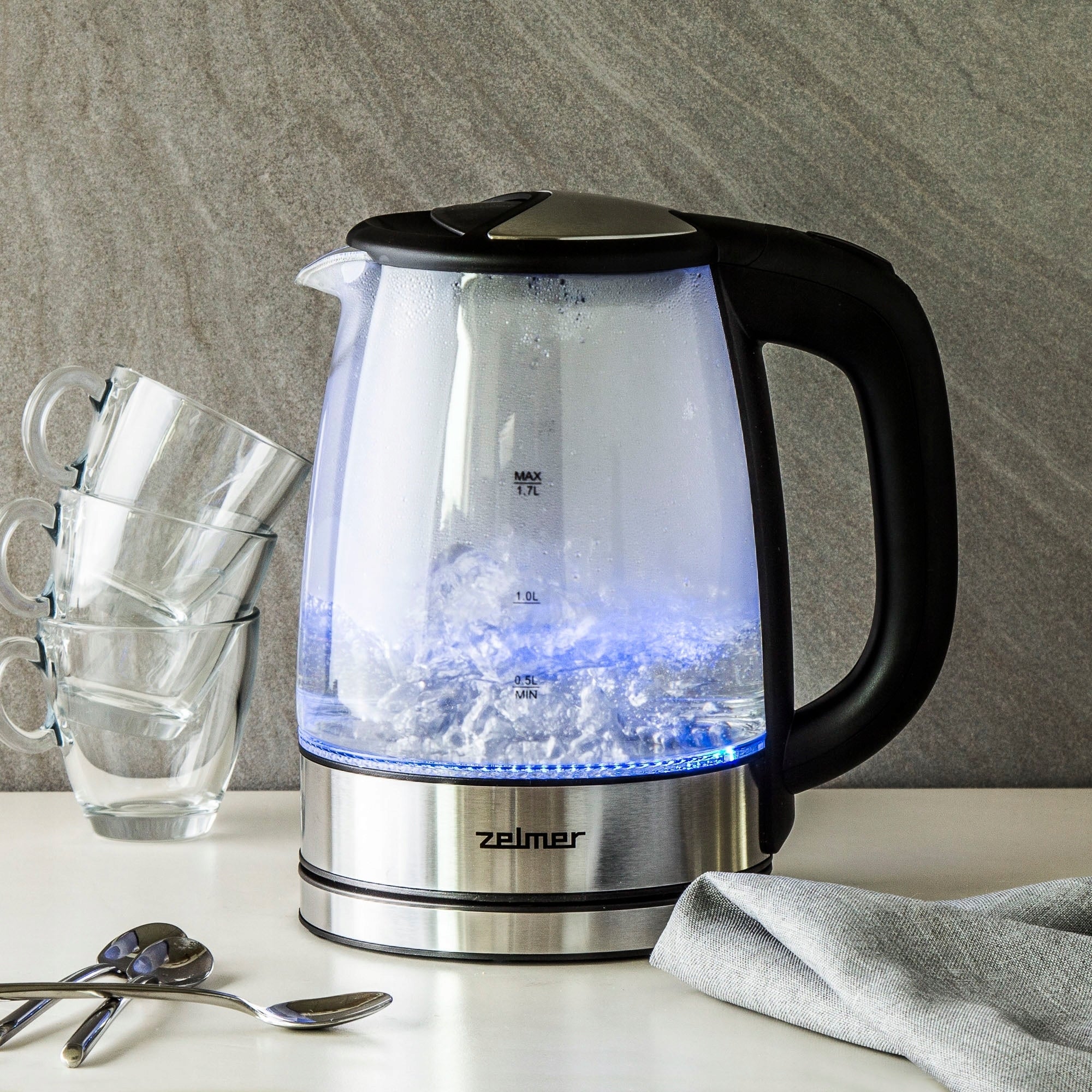 ELECTRIC GLASS KETTLE ZELMER ZCK8024 2200W 1,7L Capacity 1.7 l