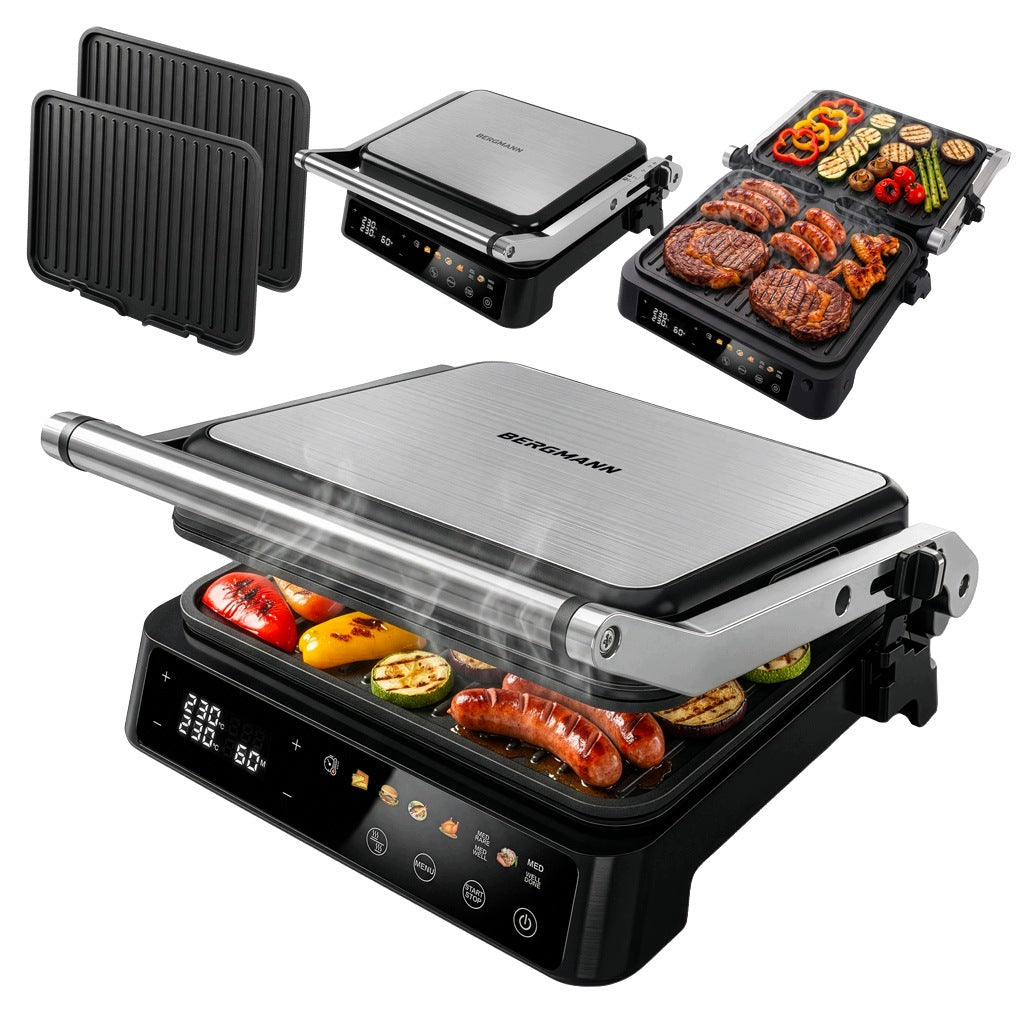 ELECTRIC GRILL BERGMANN 2000W TOASTER OVEN FOLDING 2 THERMOSTATS