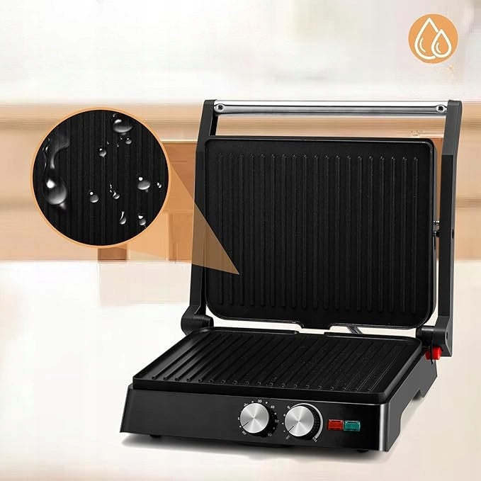 ELECTRIC GRILL CONTACT FOLDING TOASTER LARGE 1800 IN TIMER Brand no brand