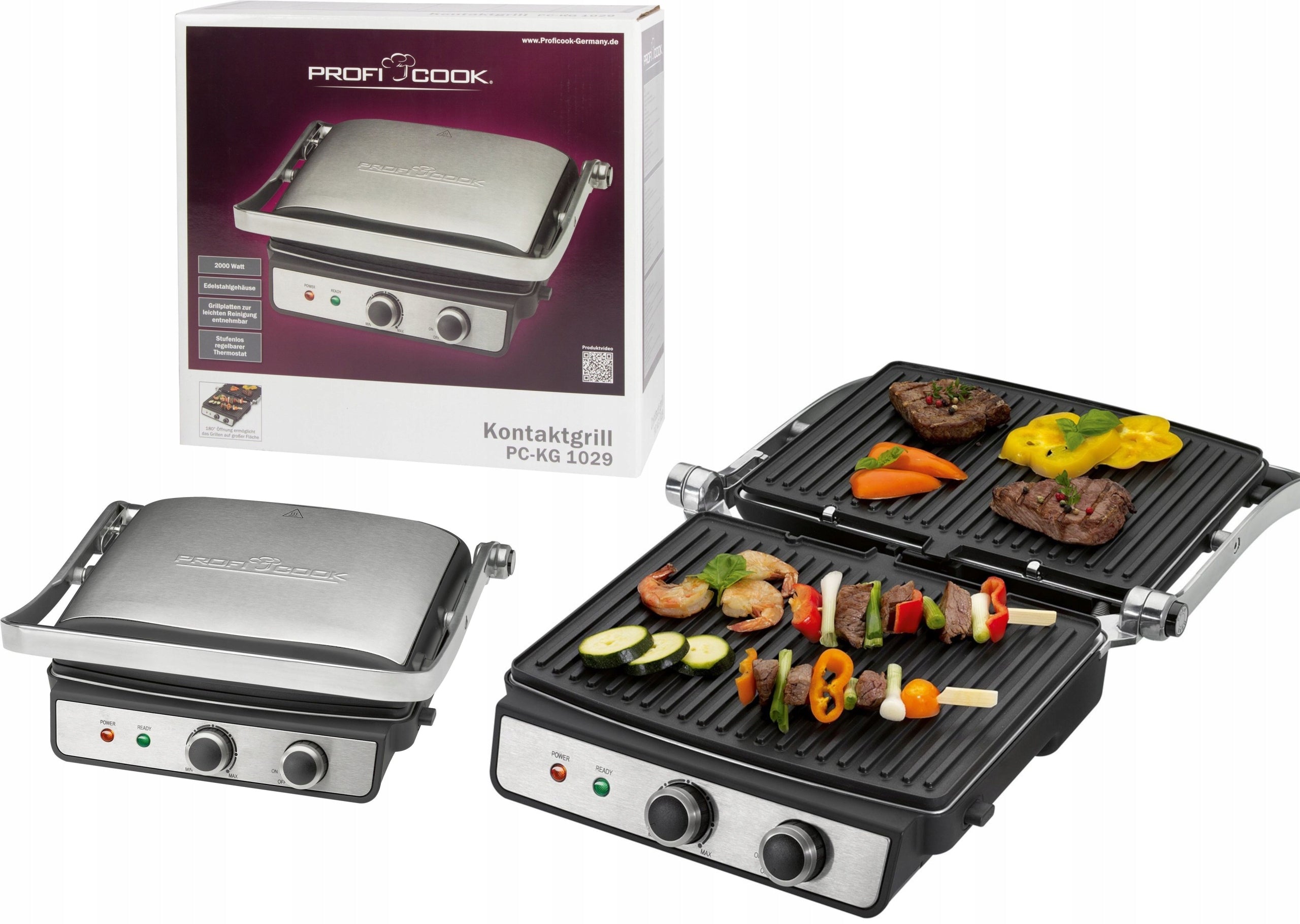 ELECTRIC GRILL CONTACT PROFI COOK PC-KG 1029 2000 W Manufacturer code 501029