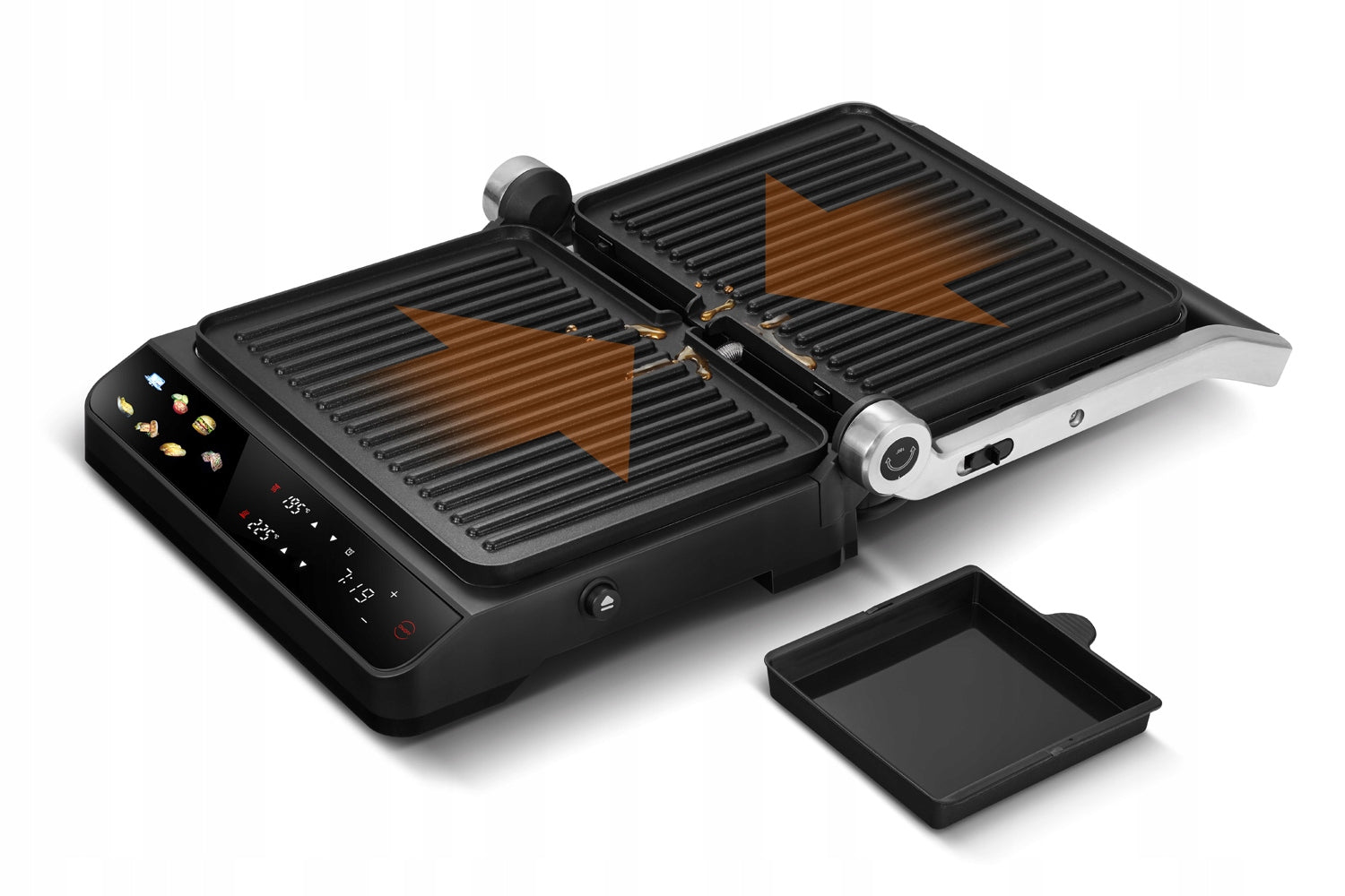 ELECTRIC GRILL CONTACT TOASTER Folding 9 PROGRAMS High Power 2200W Power rating 2200 W