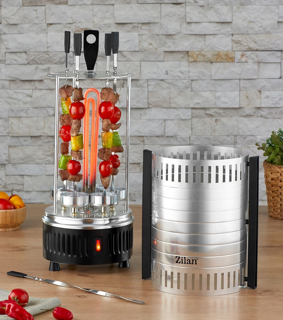 ELECTRIC GRILL CONTACT VERTICAL SKEWERS TOASTER 900W EAN (GTIN) 8682744805565