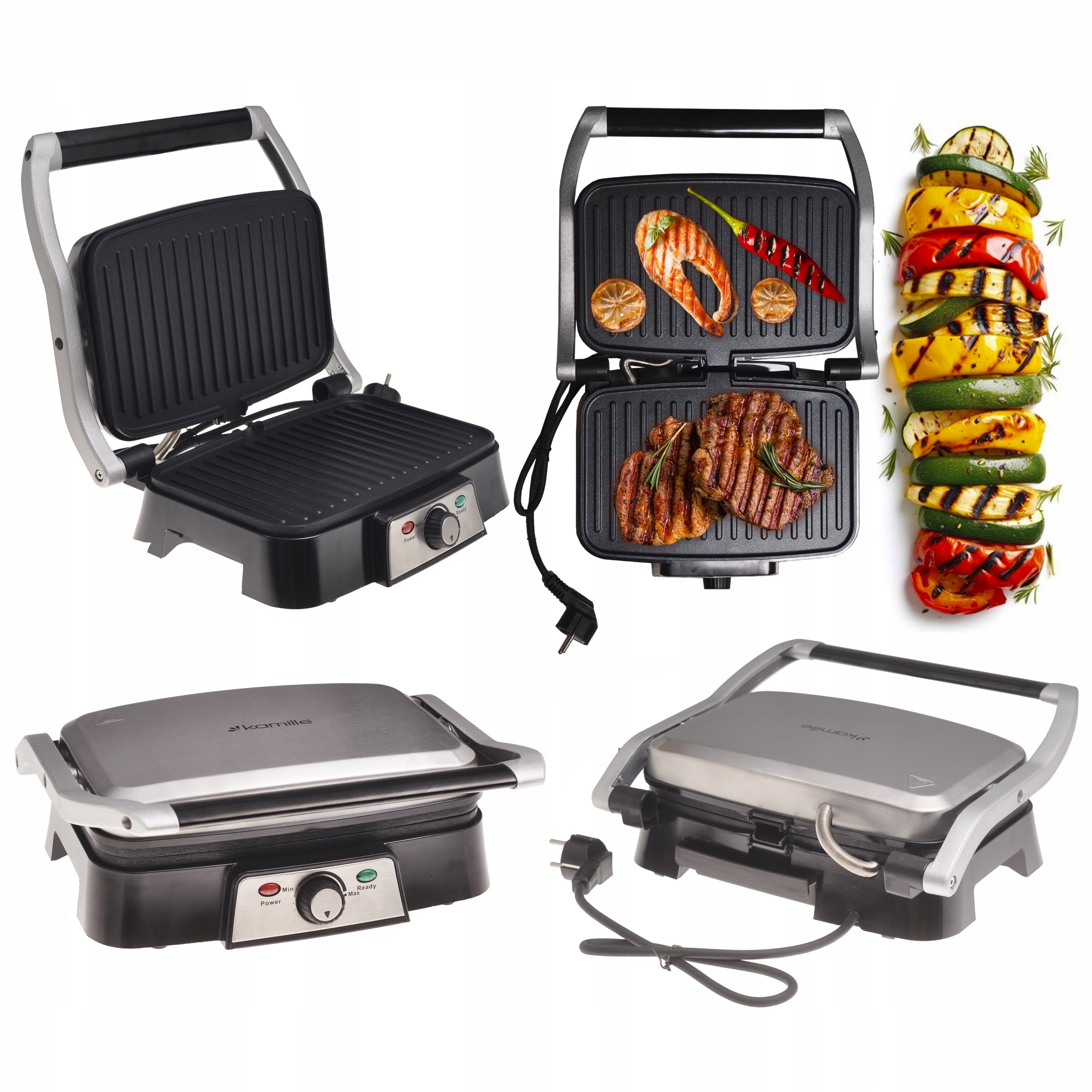 ELECTRIC GRILL FOLDING TOASTER FOR TORTILLA MEAT SANDWICHES KAMILLE Power rating 1500 W