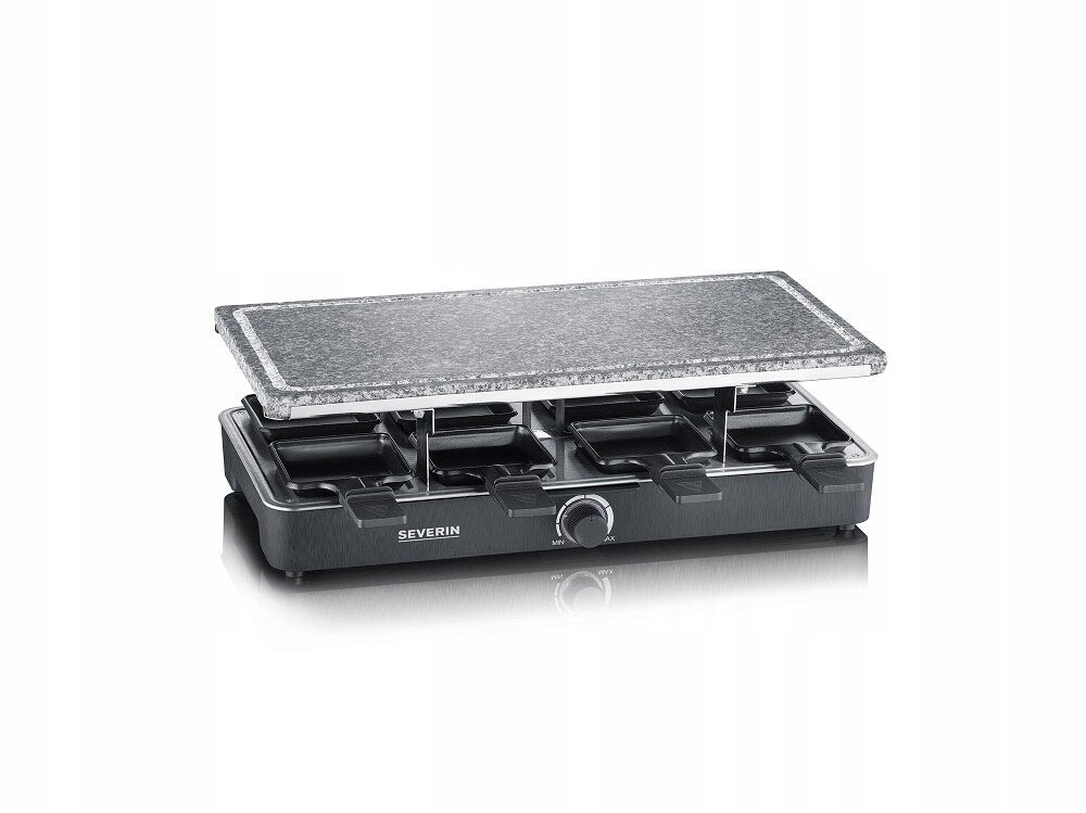ELECTRIC GRILL RACLETTE CERAMIC STONE 1300W 8 PANS BLACK SEVERIN Packaging status original