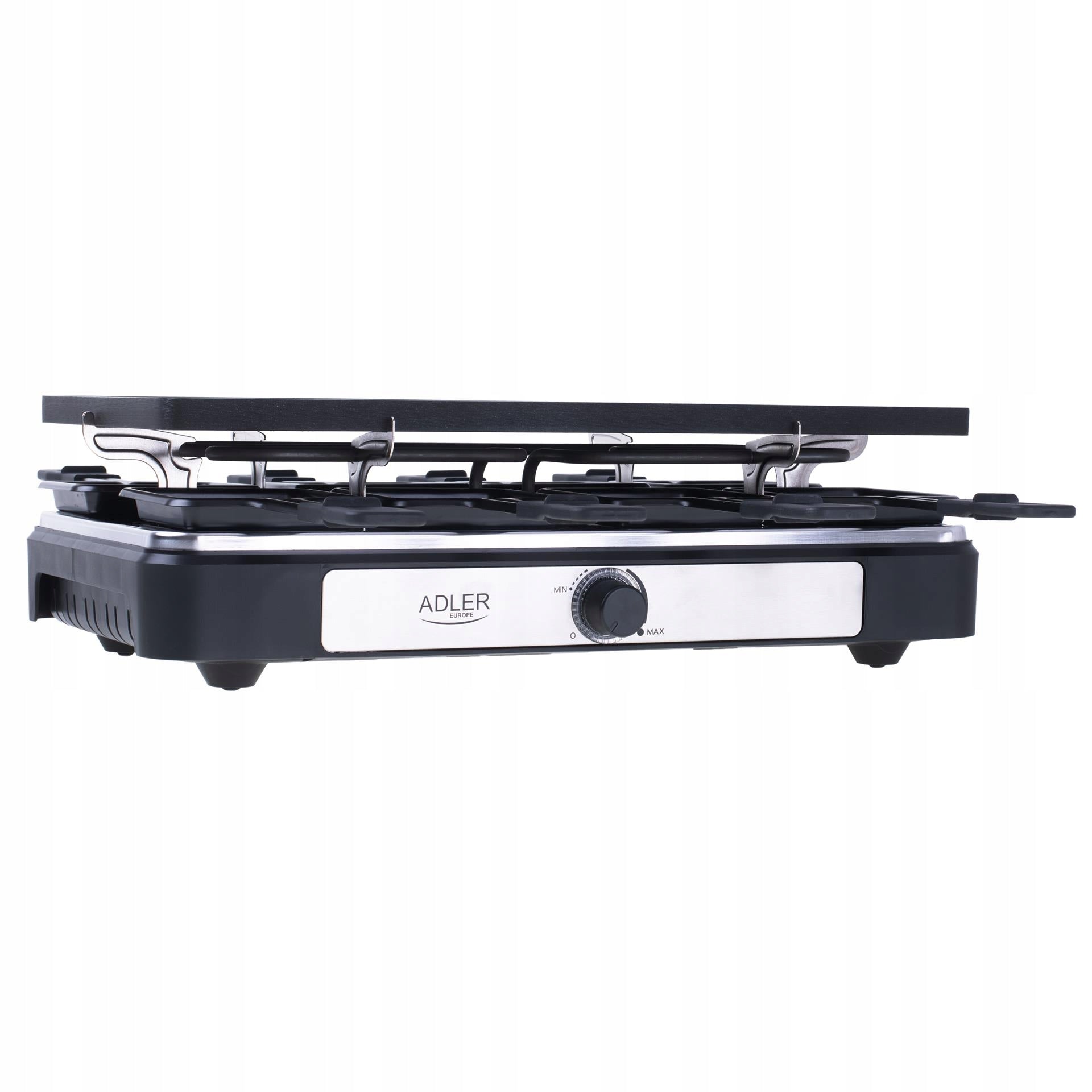 ELECTRIC GRILL RACLETTE LARGE XL 8 PEOPLE STRONG 1400W PATENLOINS SPATULAS Brand ADLER