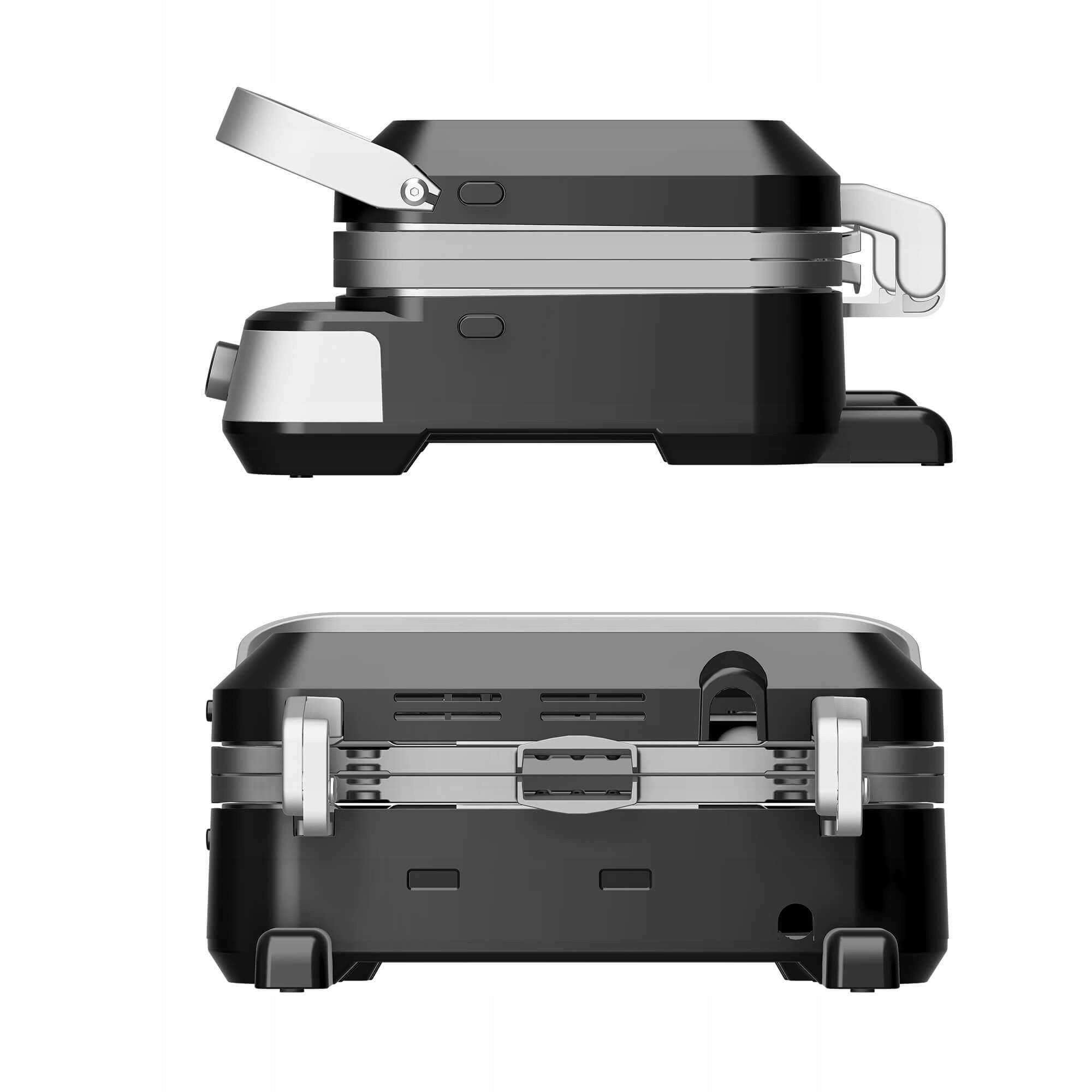 ELECTRIC GRILL & WAFFLE IRON 2000W 230°C FOLDING TOASTER PANINI Brand TurboTronic