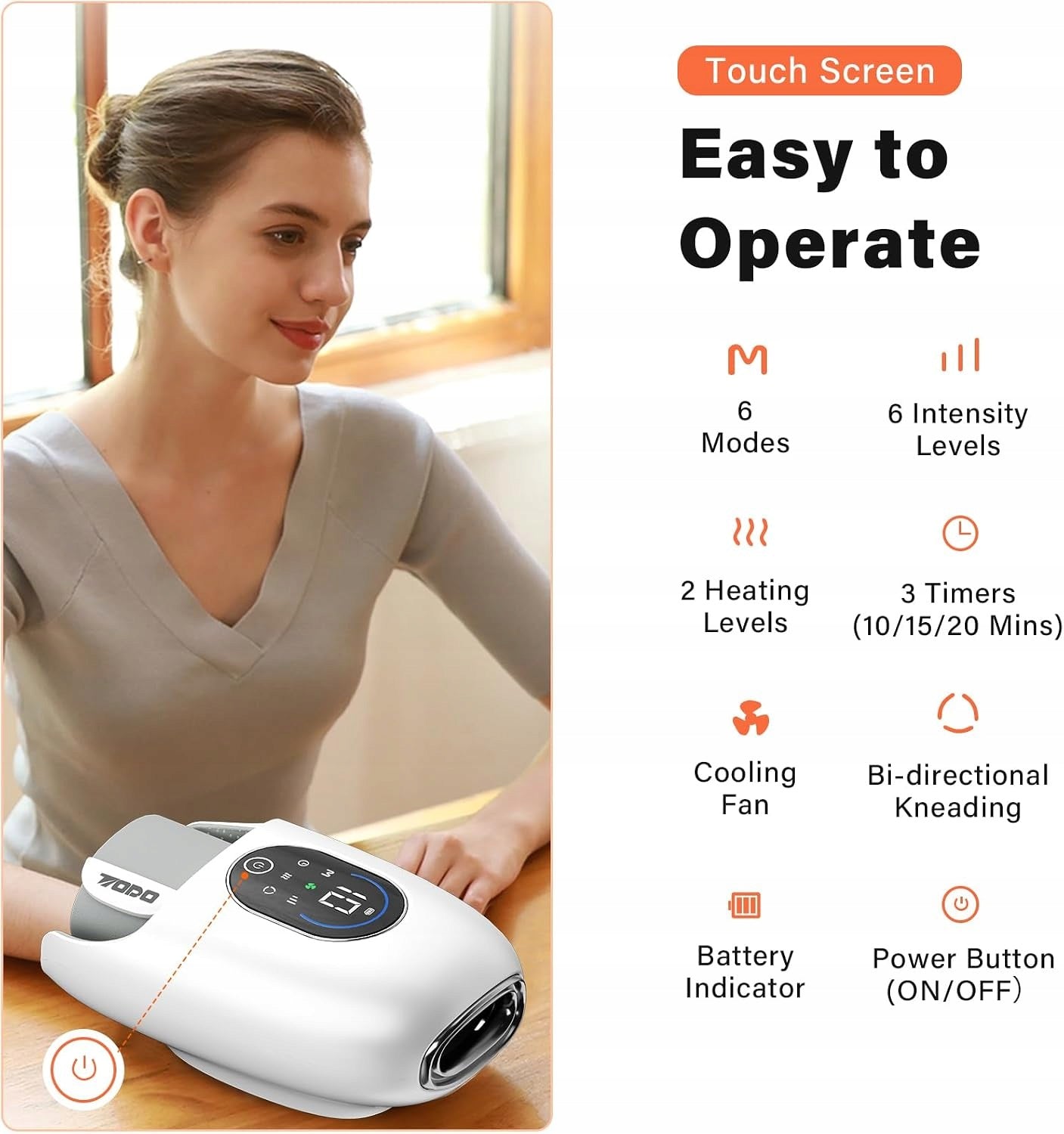 ELECTRIC HAND MASSAGER AIR COMPRESSION RELAXATION PREMIUM Packaging status original