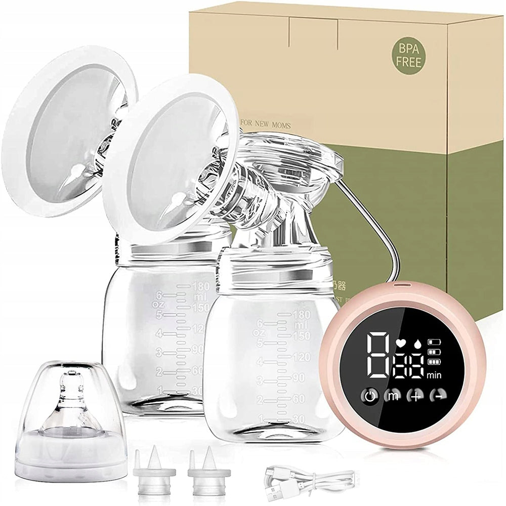 ELECTRIC HANDHELD BREAST PUMP LCD 2W1 2200mAh
