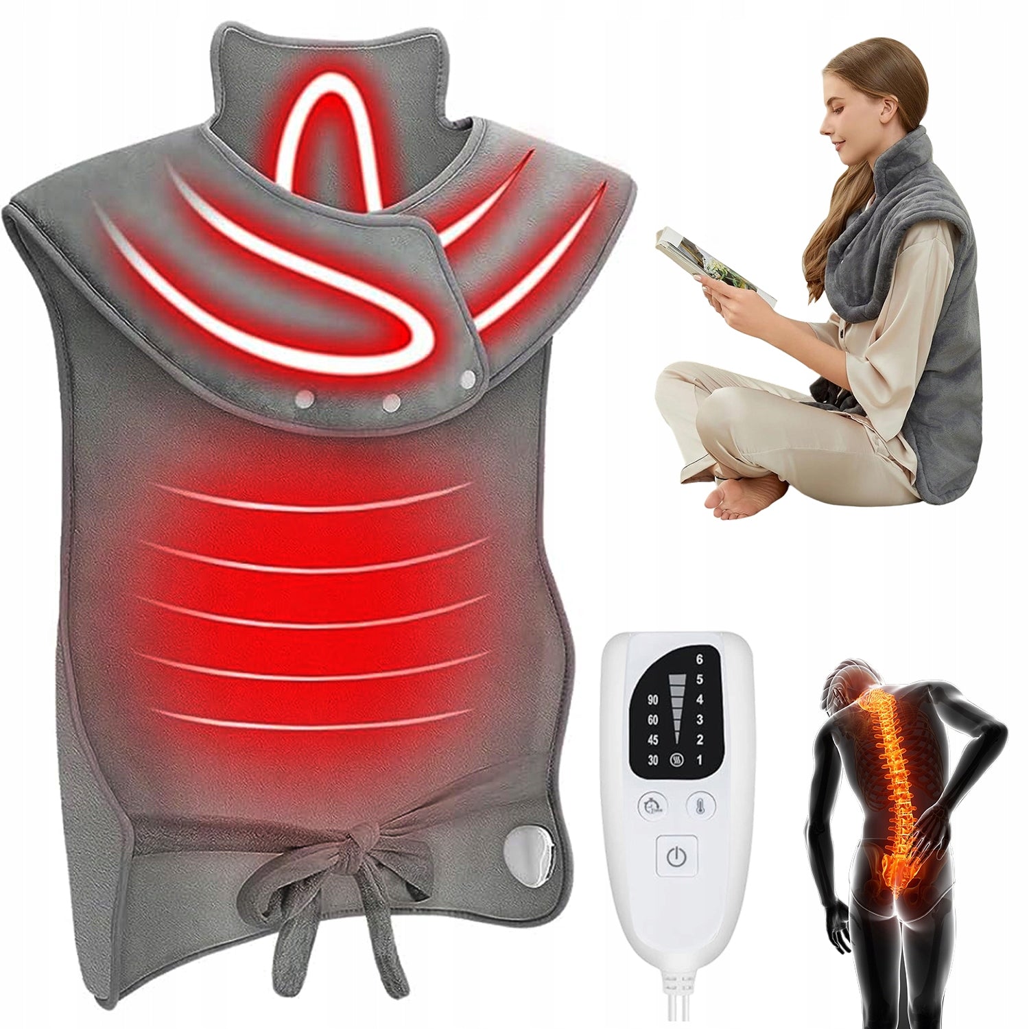 ELECTRIC HEATED BLANKET BACK NECK SHOULDERS HOME PERFECT GIFT