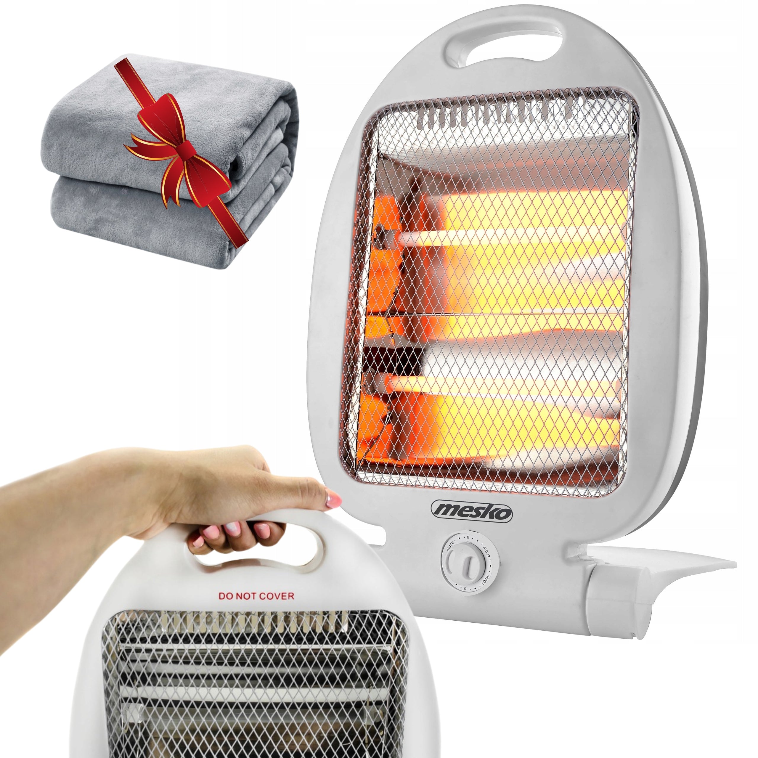 ELECTRIC HEATER HALOGEN QUARTZ APRON STOVE 2-LAMPS 400W/800W Manufacturer code Grzejnik kwarcowy Farelka Piecyk Promiennik