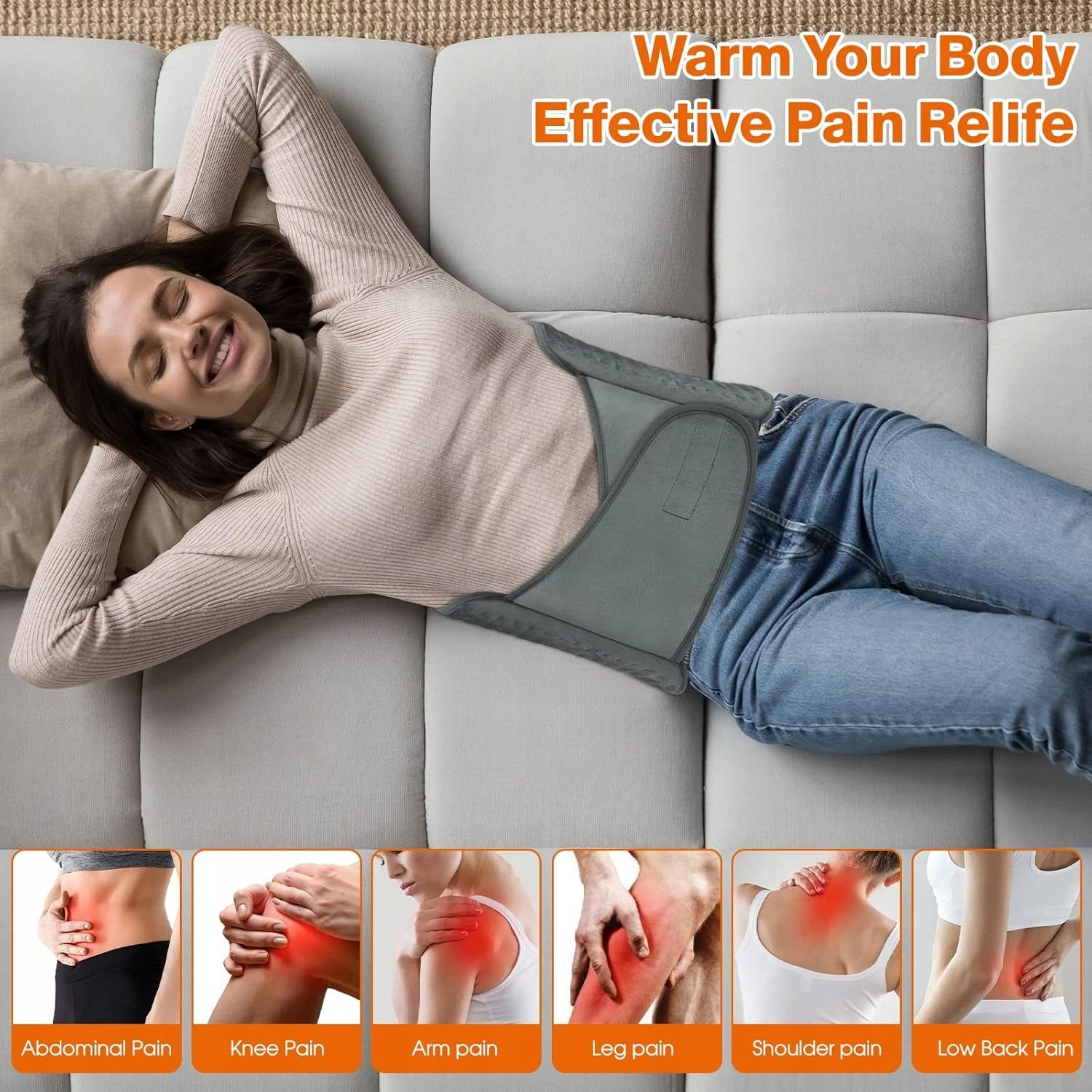 ELECTRIC HEATING BELT BACK PAD 126x30 cm ADJUSTMENT ONEAMG 3060 Packaging status original
