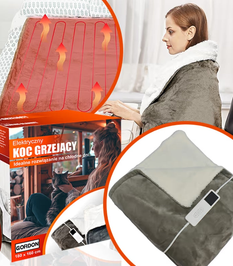 ELECTRIC HEATING BLANKET 180 X 160 LARGE SOFT WARM WITH REMOTE CONTROL DOUBLE