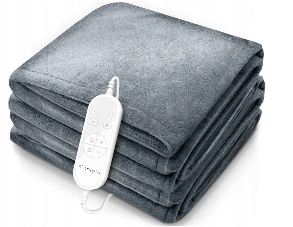 ELECTRIC HEATING BLANKET 180x130 TIMER PLUSH 9 DEGREE WARM PLUSH