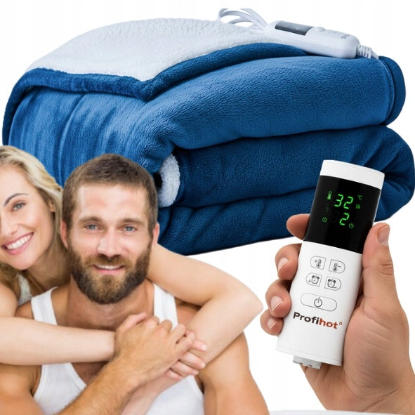 ELECTRIC HEATING BLANKET 180x160 DOUBLE SOFT HEATING MAT + REMOTE CONTROL