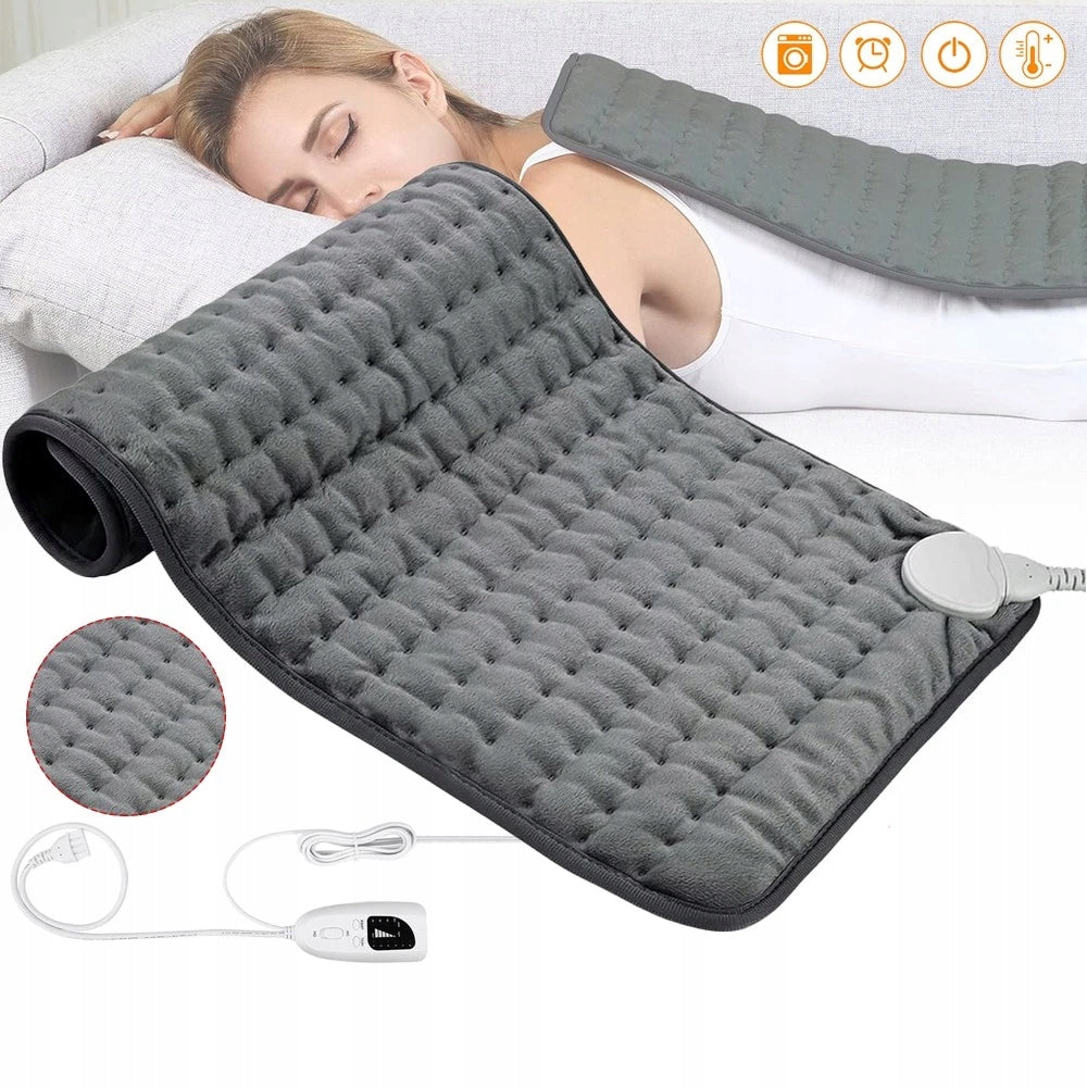 ELECTRIC HEATING BLANKET LARGE HEATED MAT 60X30CM REMOTE CONTROL TIMER