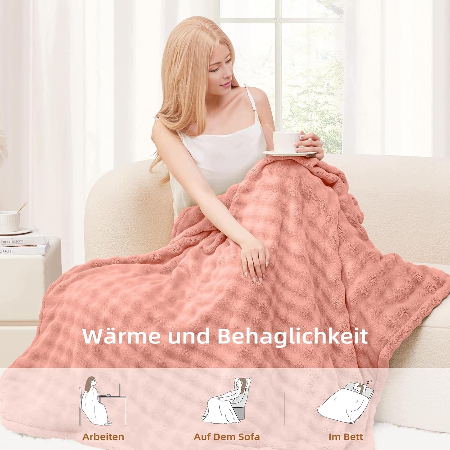 ELECTRIC HEATING BLANKET LARGE HEATING 180 X 130 CM ROSES DOUBLE-SIDED Medical device no