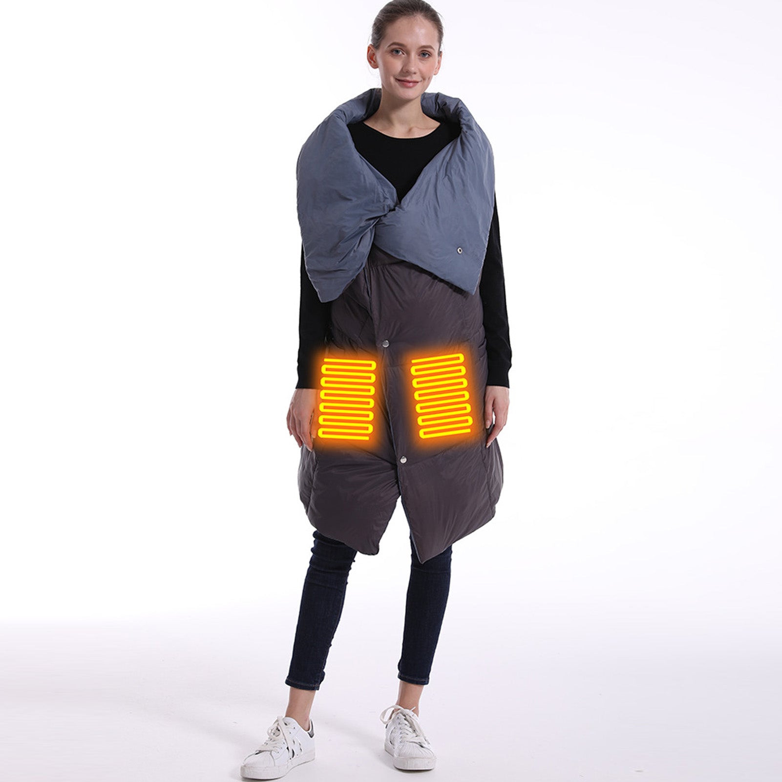 ELECTRIC HEATING BLANKET WINDPROOF BREATHABLE SUITABLE FOR WEARING
