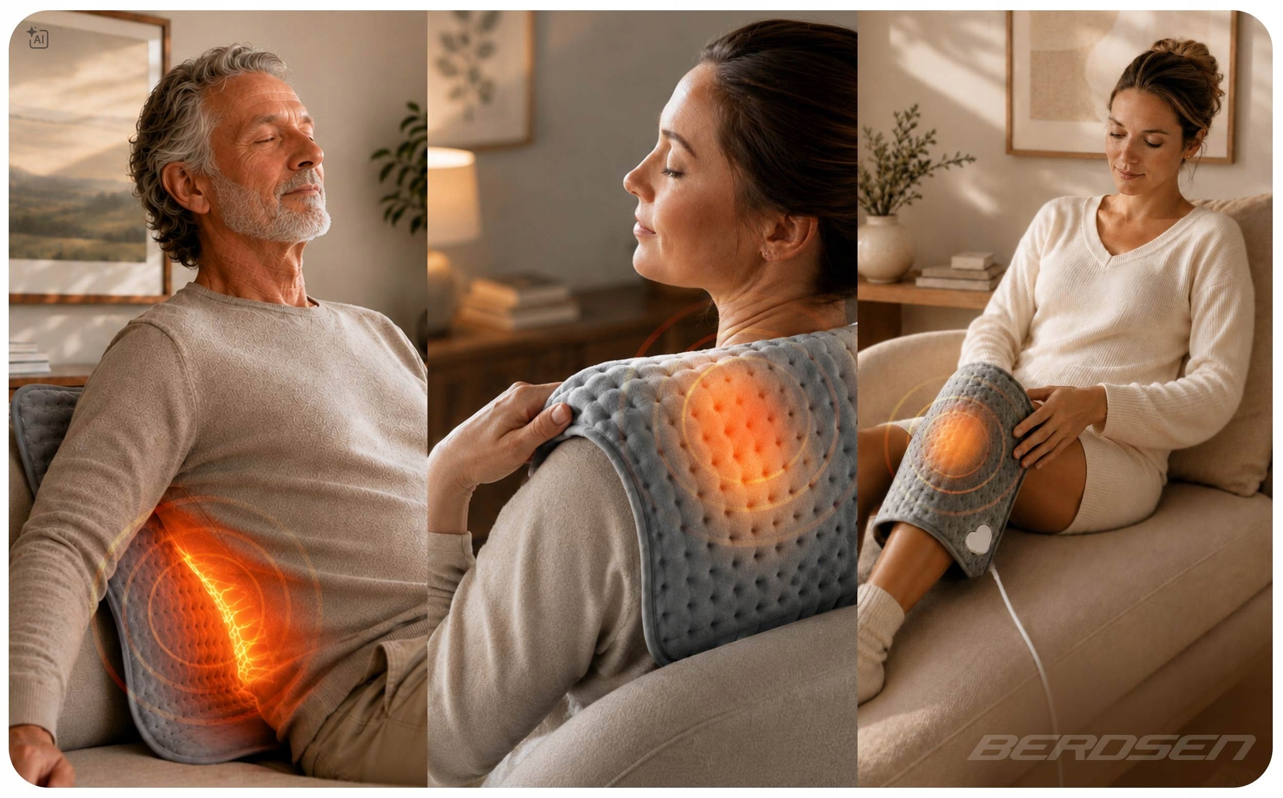 ELECTRIC HEATING MAT 30x60cm TIMER 9 MODES BERDSEN Medical device no