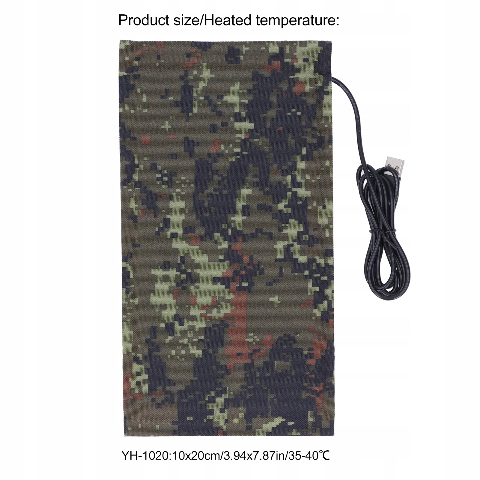 ELECTRIC HEATING PAD 10X20CM USB 5V Color multicolor
