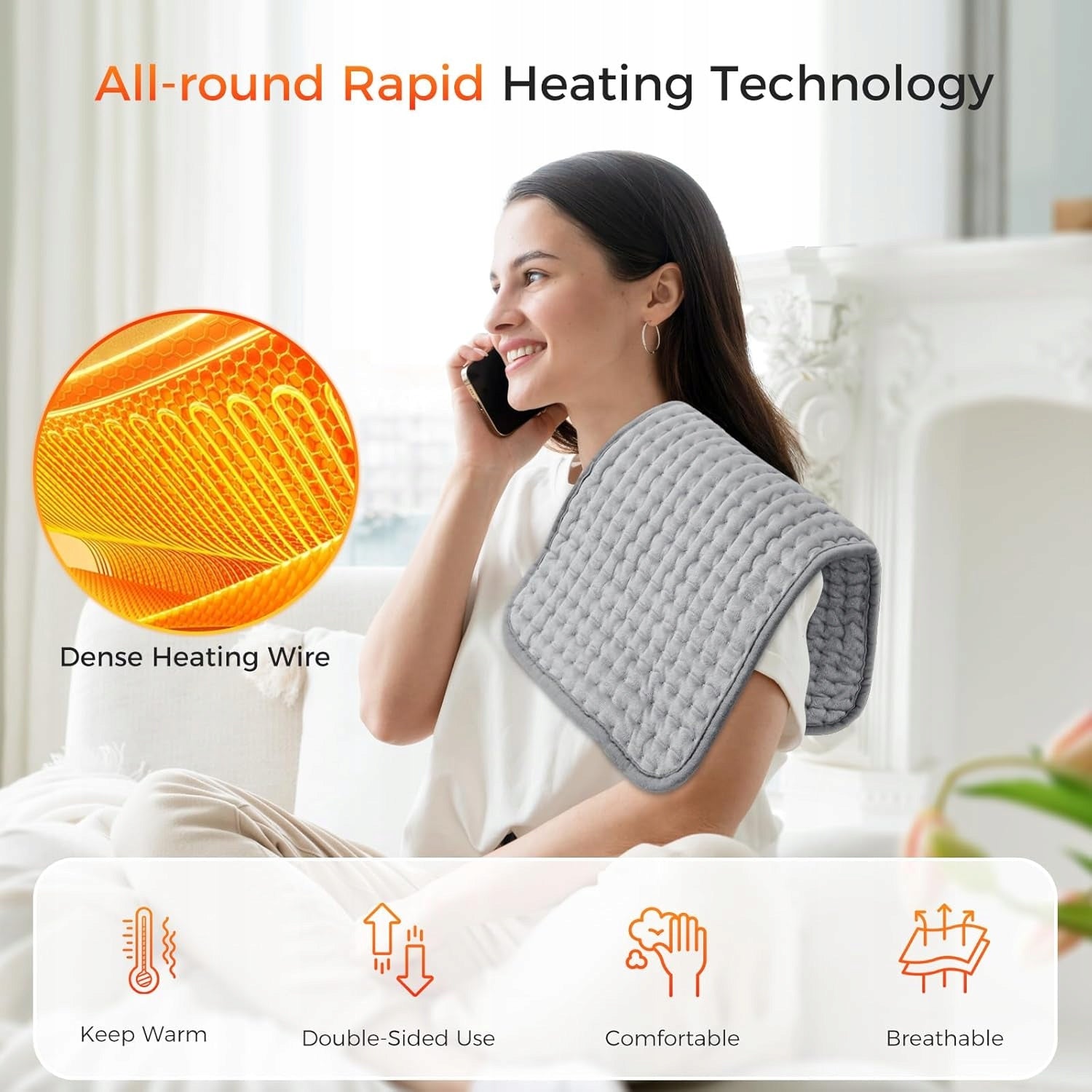 ELECTRIC HEATING PAD 30X60 CM 9 TEMPERATURE LEVELS Manufacturer code 3614910054243