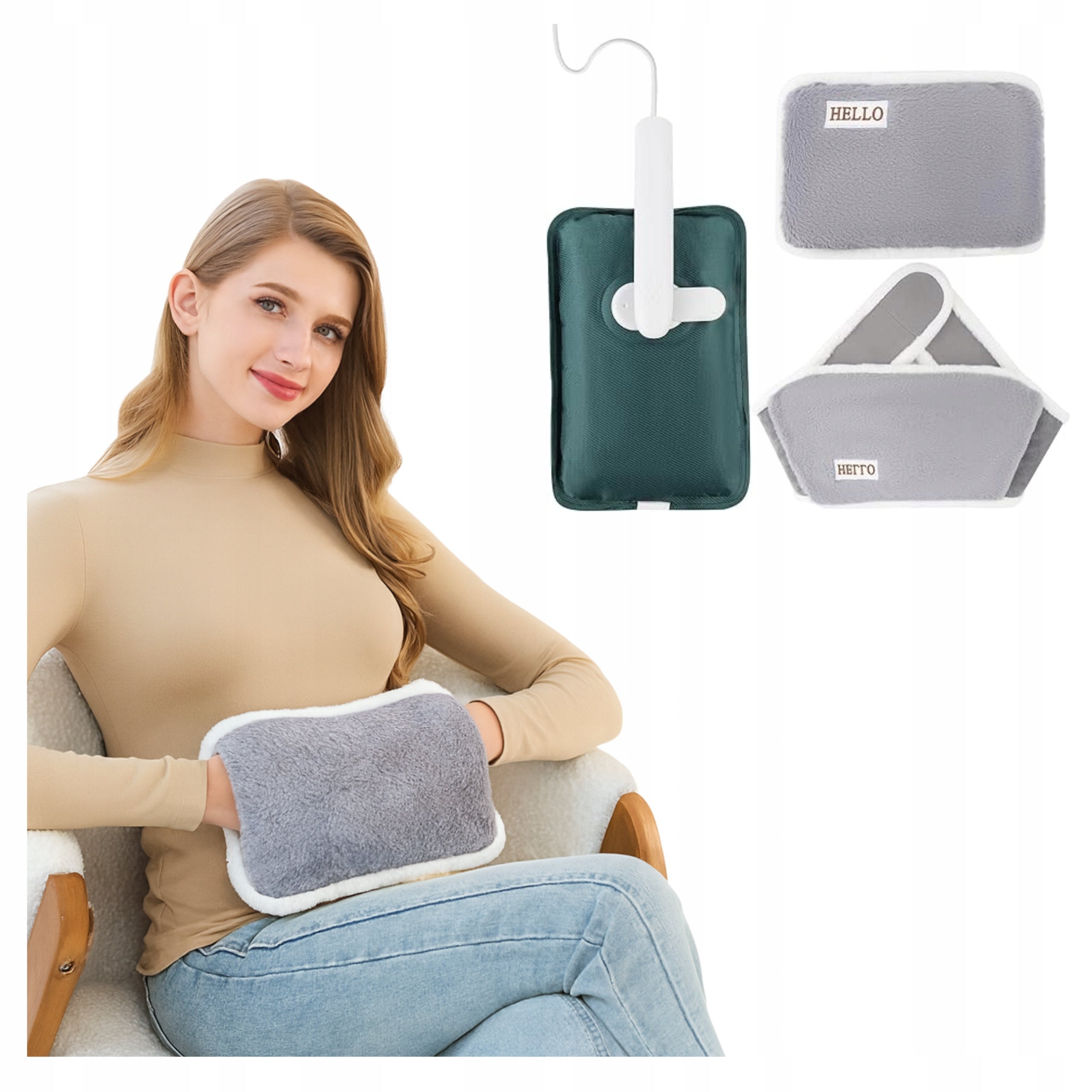 ELECTRIC HOT WATER BOTTLE FOR ABDOMINAL BACK PAIN MENSTRUAL DISCOMFORT BACK