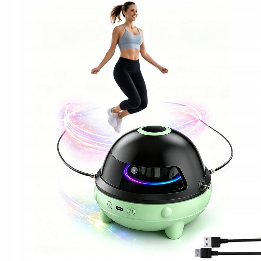 ELECTRIC JUMP ROPE SMART AUTOMATIC WITH REMOTE CONTROL 10 GEARS GREEN
