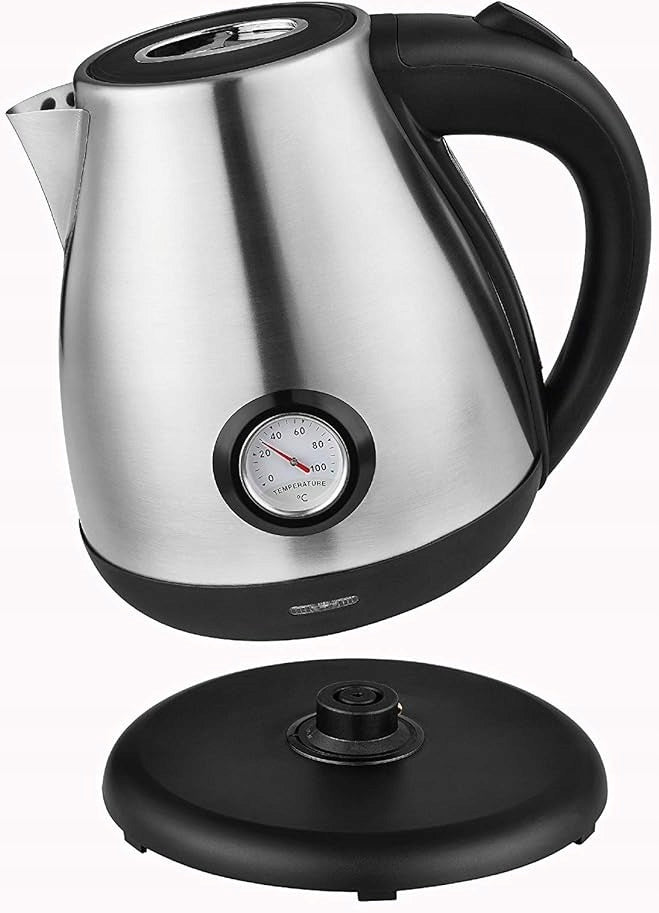 ELECTRIC KETTLE 1,7L 2000W STEEL THERMOMETER BASE 360° FILTER Manufacturer code VG JK 3002 BS