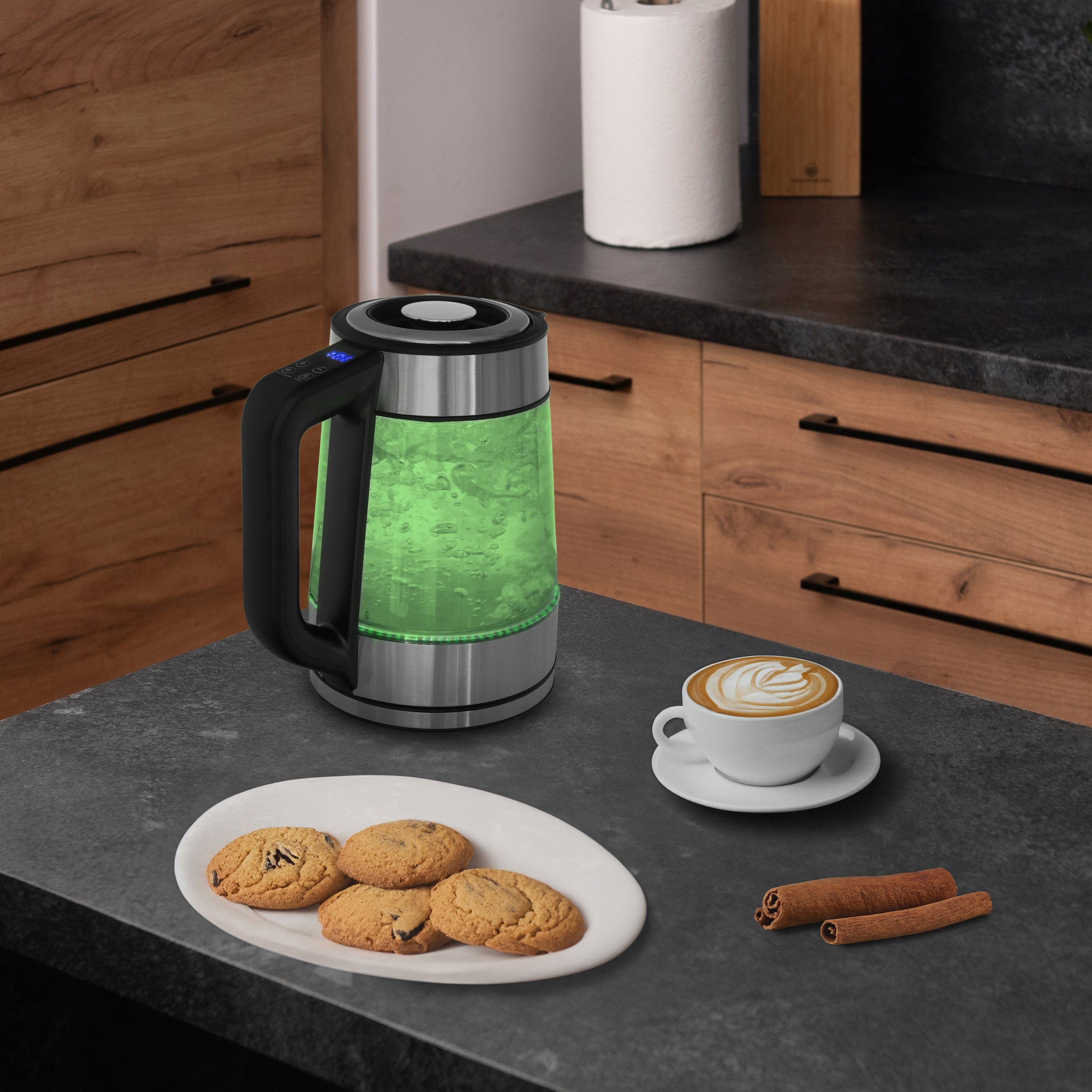 ELECTRIC KETTLE 1,7L 2200W REG TEMP 40-100°C GLASS WIRELESS LED Capacity 1.7 l