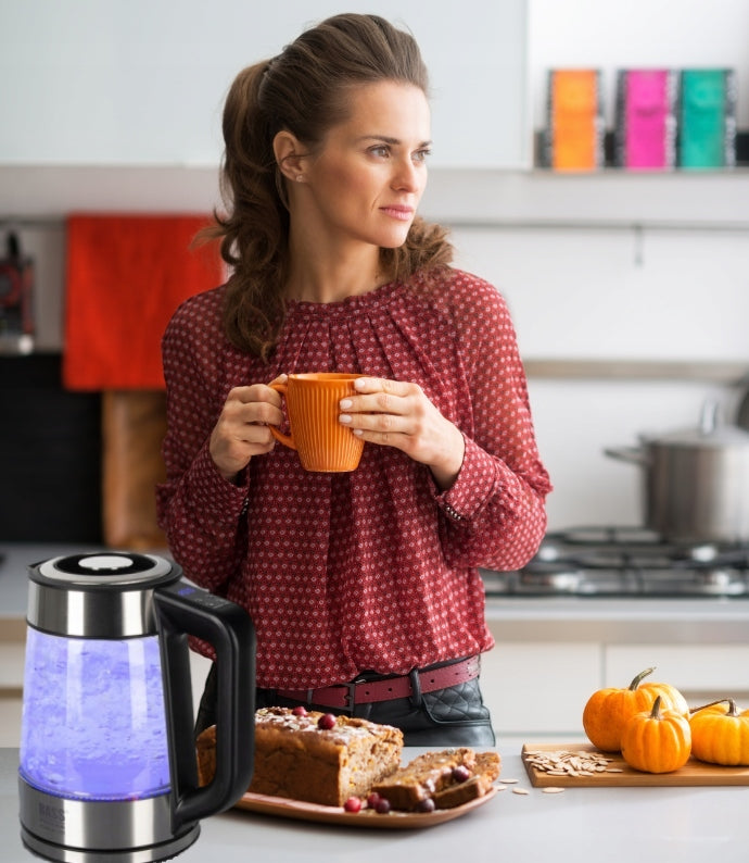 ELECTRIC KETTLE 1,7L 2200W REG TEMP 40-100°C GLASS WIRELESS LED Model czajnik elektryczny szklany