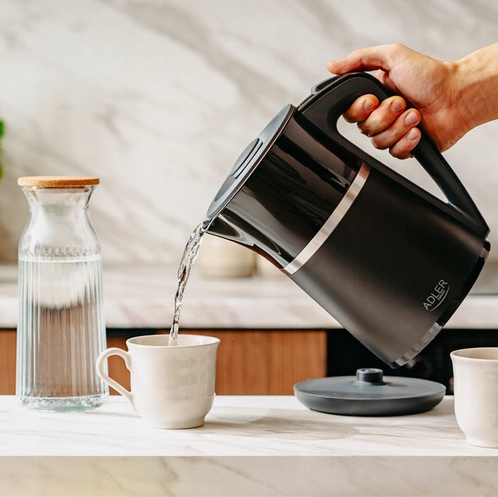 ELECTRIC KETTLE 1,7L INTERIOR STAINLESS STEEL DOUBLE WALLS AD1355 Brand ADLER