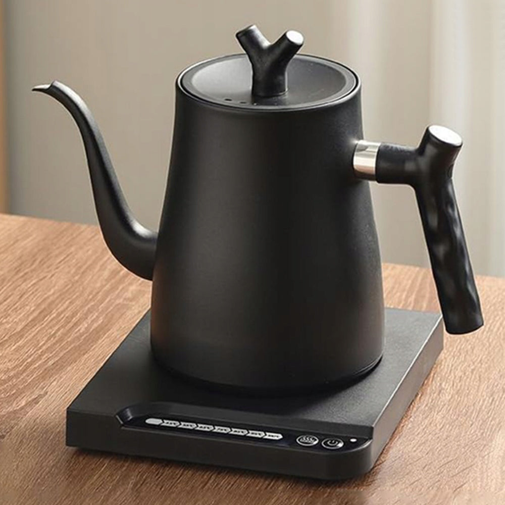 ELECTRIC KETTLE 1L 1000W BLACK 7 TEMPERATURE CONTROL GOOSENECK Dominant color black