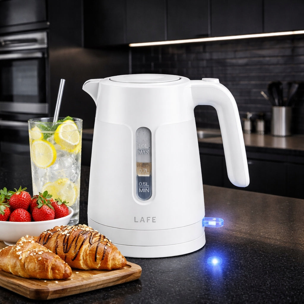 ELECTRIC KETTLE CORDLESS SMALL TOURIST 1L STRONG BLACK WHITE Capacity 1 l