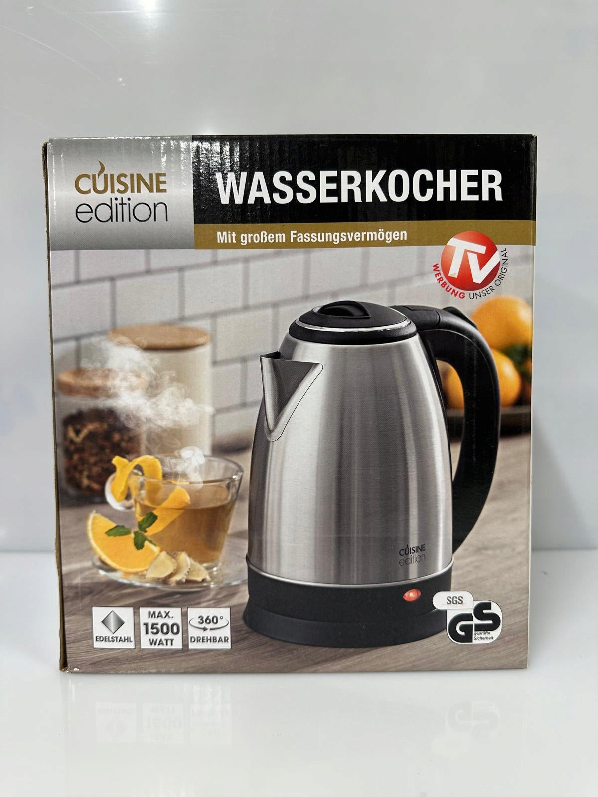 ELECTRIC KETTLE CORDLESS STAINLESS STEEL 1,8L