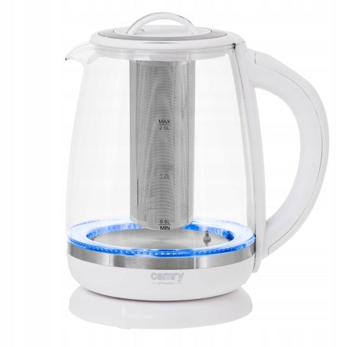 ELECTRIC KETTLE GLASS WIRELESS TEMP ADJUSTMENT LED INFUSER 2L Capacity 2 l