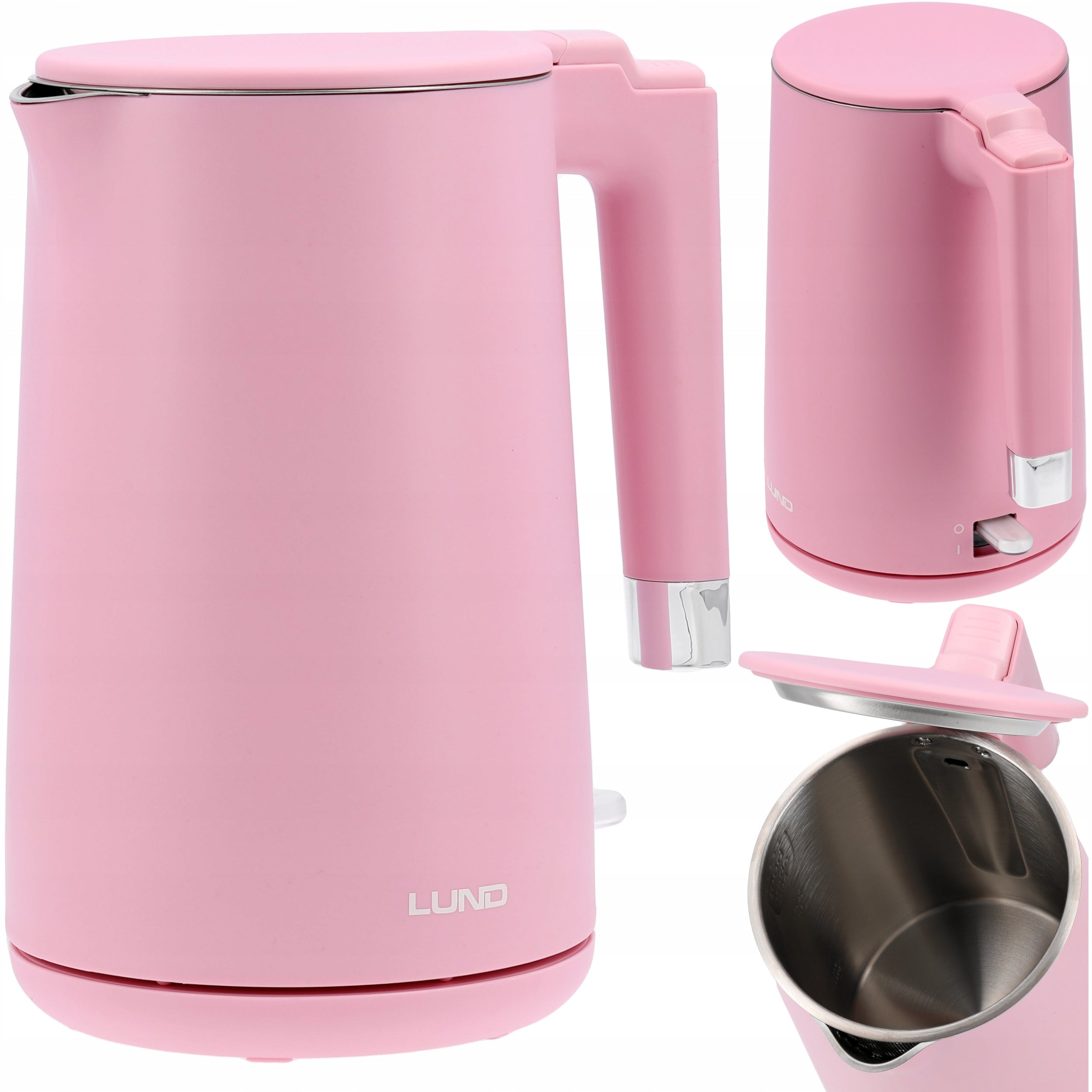 ELECTRIC KETTLE LUND 2200W 1,5L PINK DOUBLE WALLS