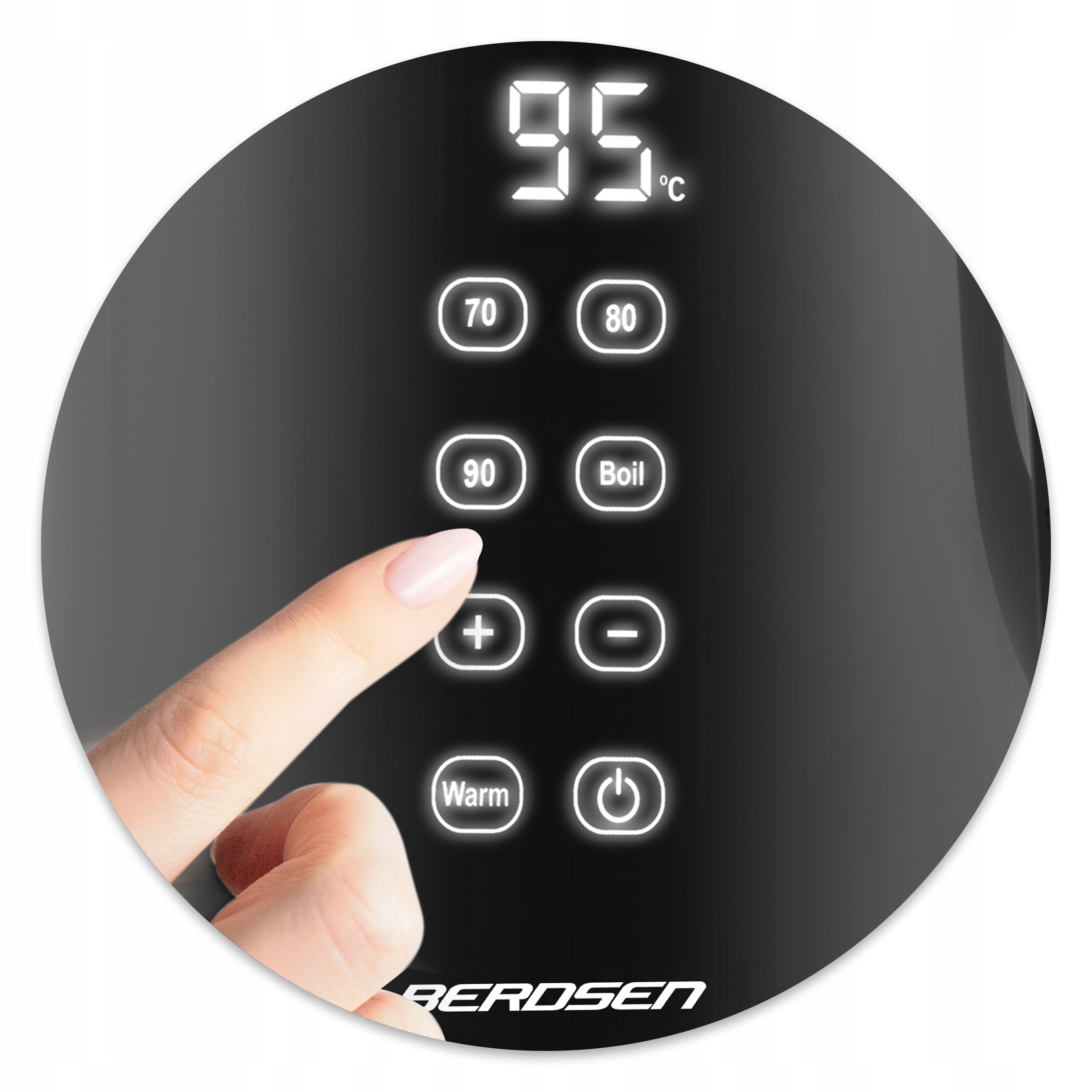 ELECTRIC KETTLE TEMPERATURE CONTROL 2200W TOUCH PANEL 1,7L BERDSEN Capacity 1.7 l
