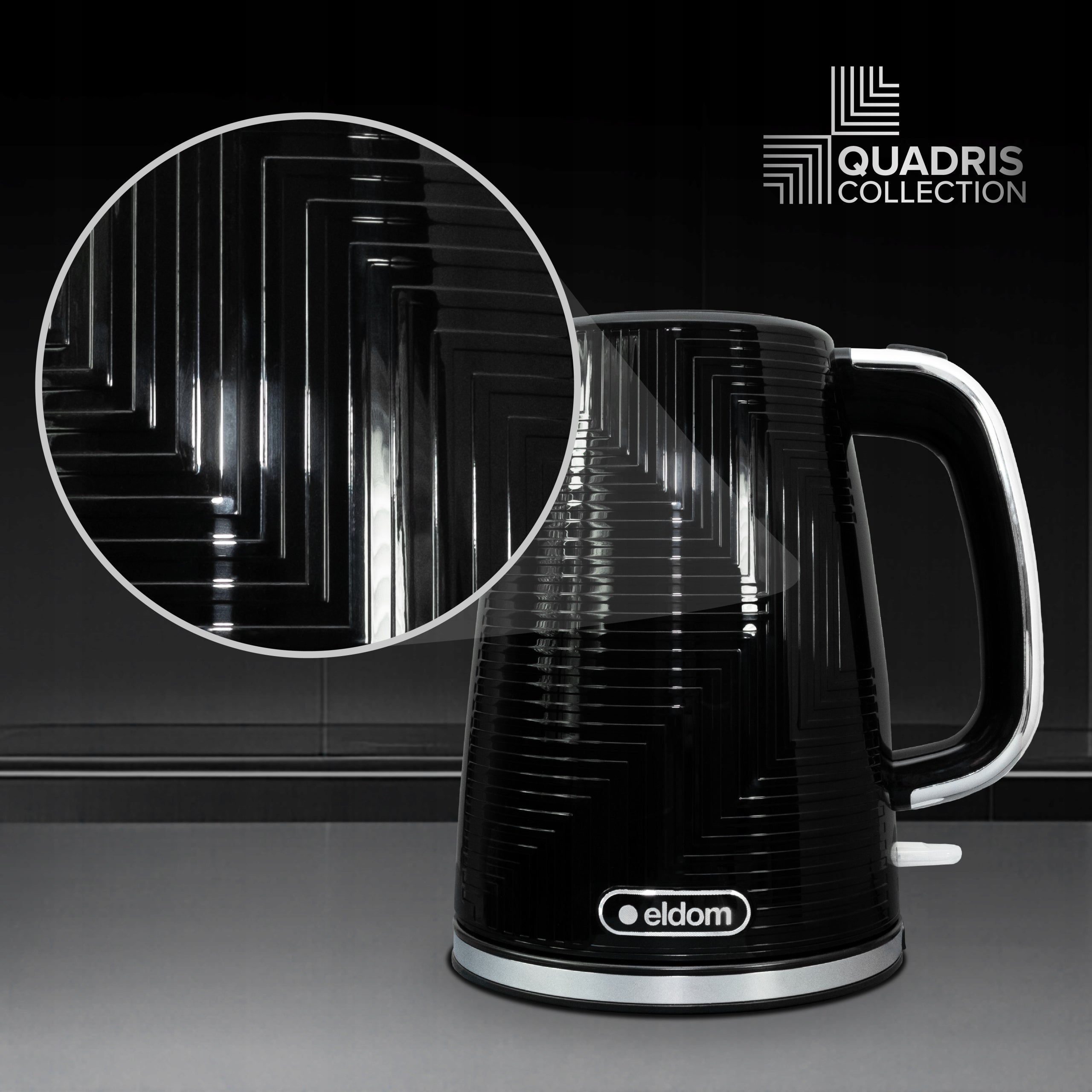 ELECTRIC KETTLE WIRELESS BLACK 2200W 1,7l STRIX ELDOM C320C Dominant color black