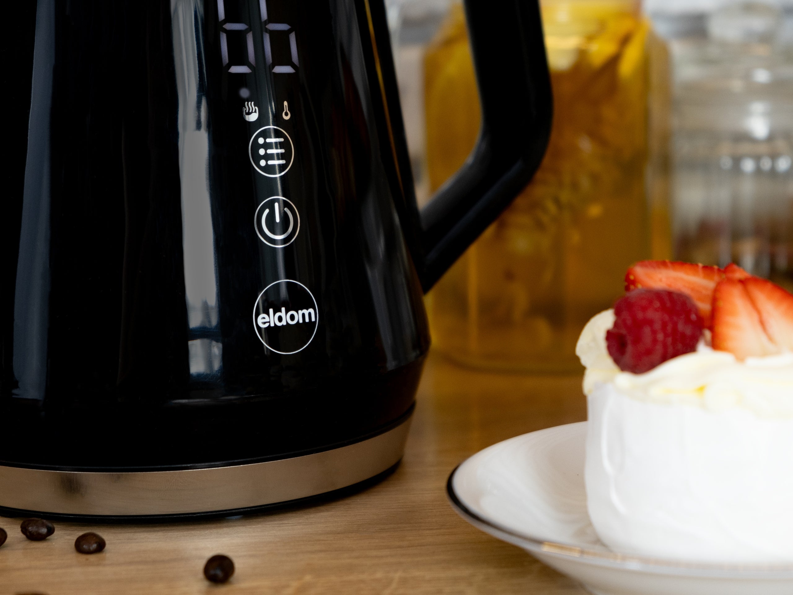 ELECTRIC KETTLE WIRELESS GLASS 1L TOUCH PANEL 1100W BLACK Power 1100 W