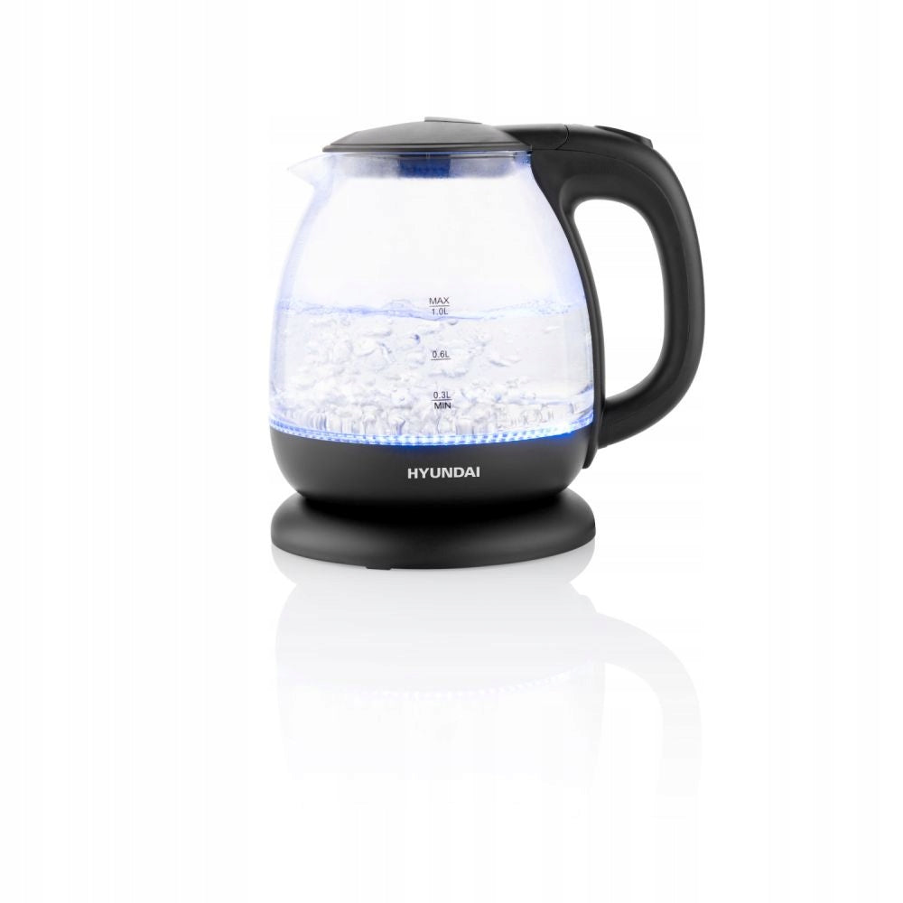 ELECTRIC KETTLE WIRELESS GLASS LED 1l FILTER 1100W HYUNDAI 101 Manufacturer code HYU VK101