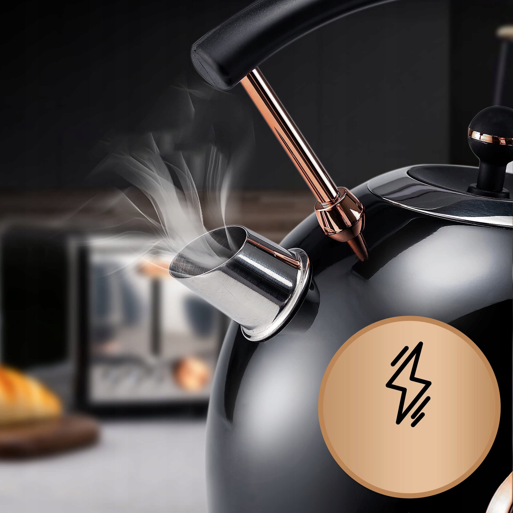 ELECTRIC KETTLE WIRELESS LED FASHIONABLE 1,8L 1500W INOX WITH THERMOMETER Brand no brand