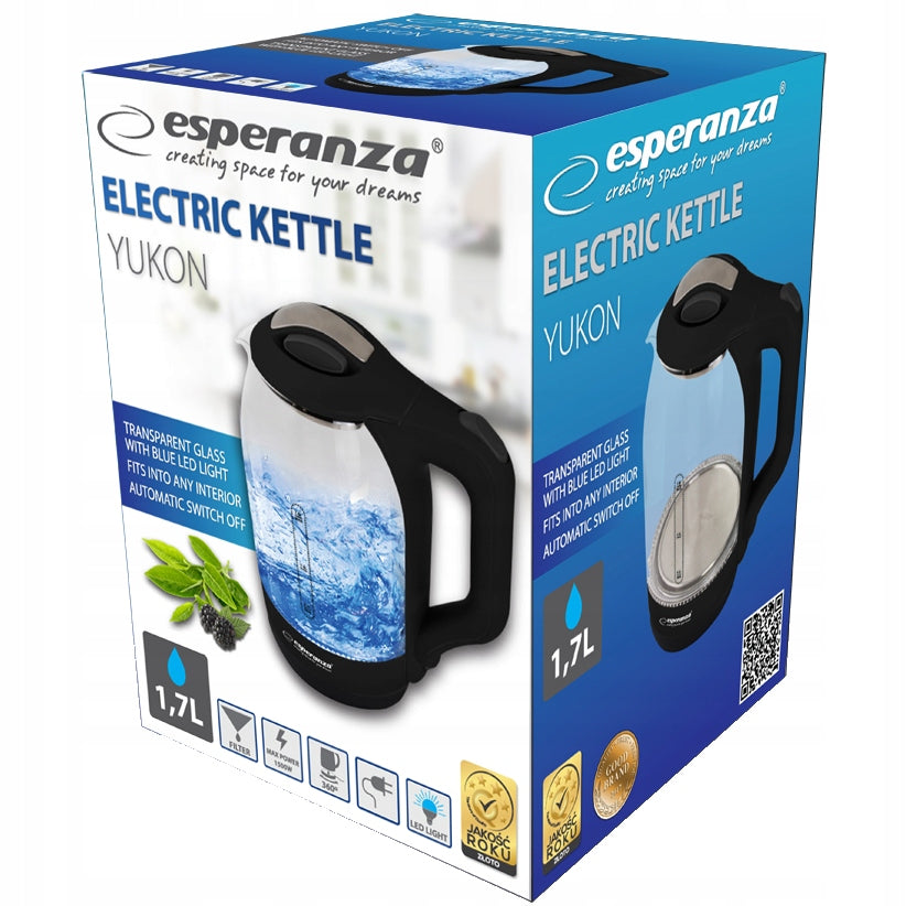 ELECTRIC KETTLE WIRELESS LED LARGE STRONG Brand Esperanza