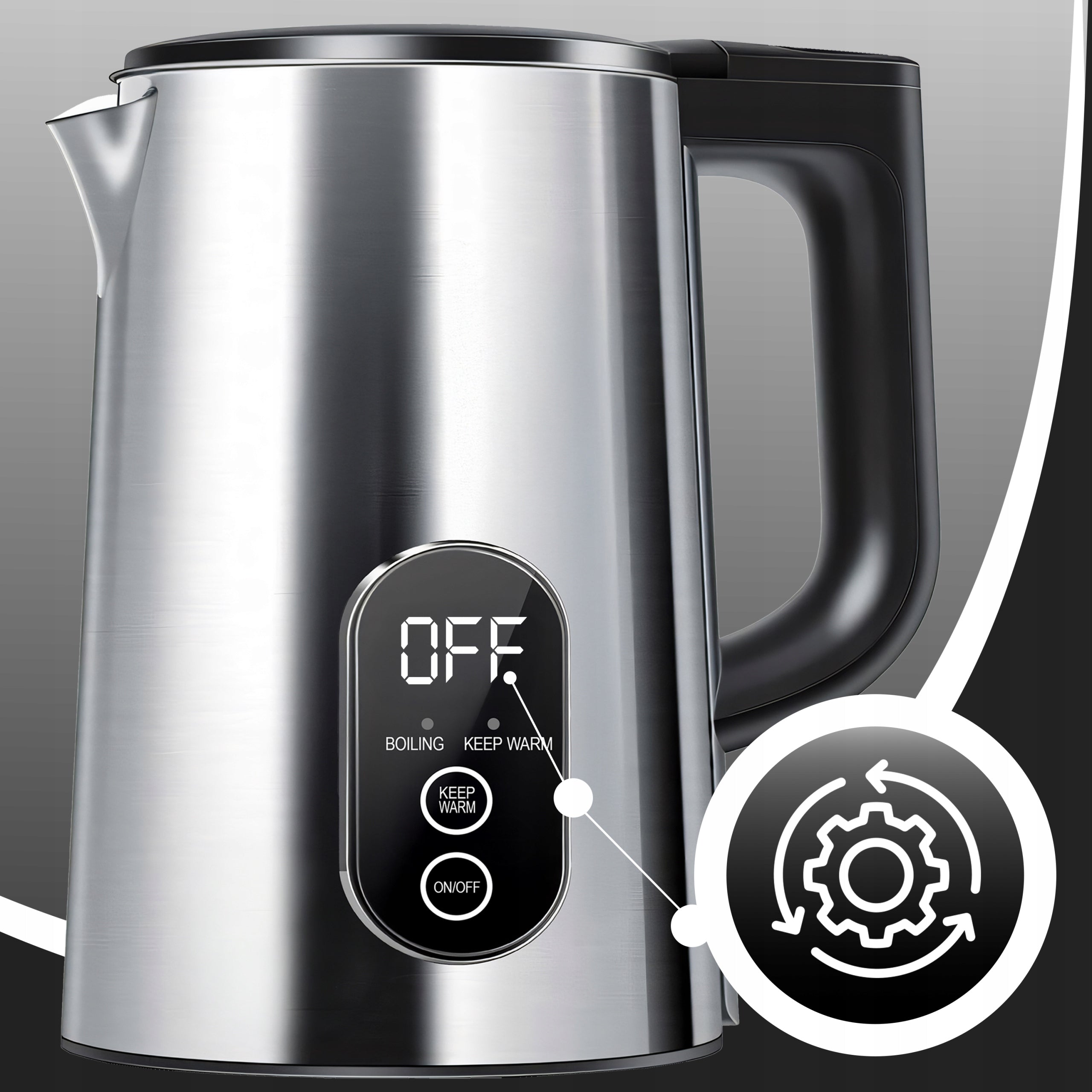 ELECTRIC KETTLE WIRELESS TOUCH 1800W TEMPERATURE CONTROL 1,8L Manufacturer code ER1243