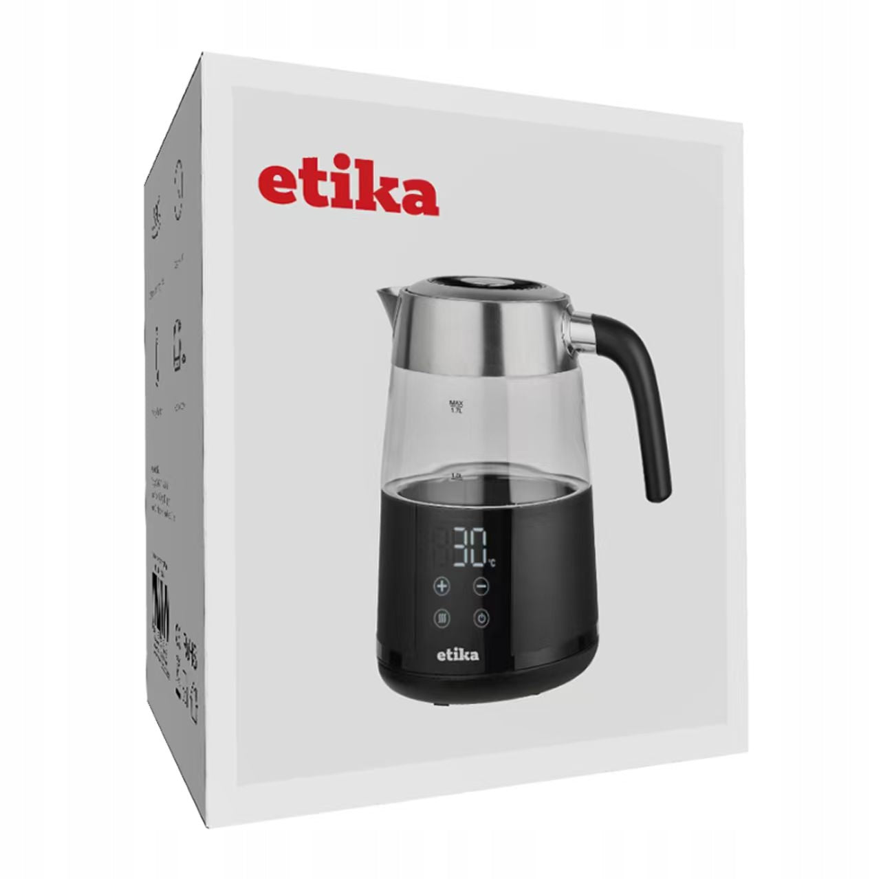 ELECTRIC KETTLE WITH TEMPERATURE CONTROL GLASS STRONG 1,7 L 2200W Manufacturer code ET09/C