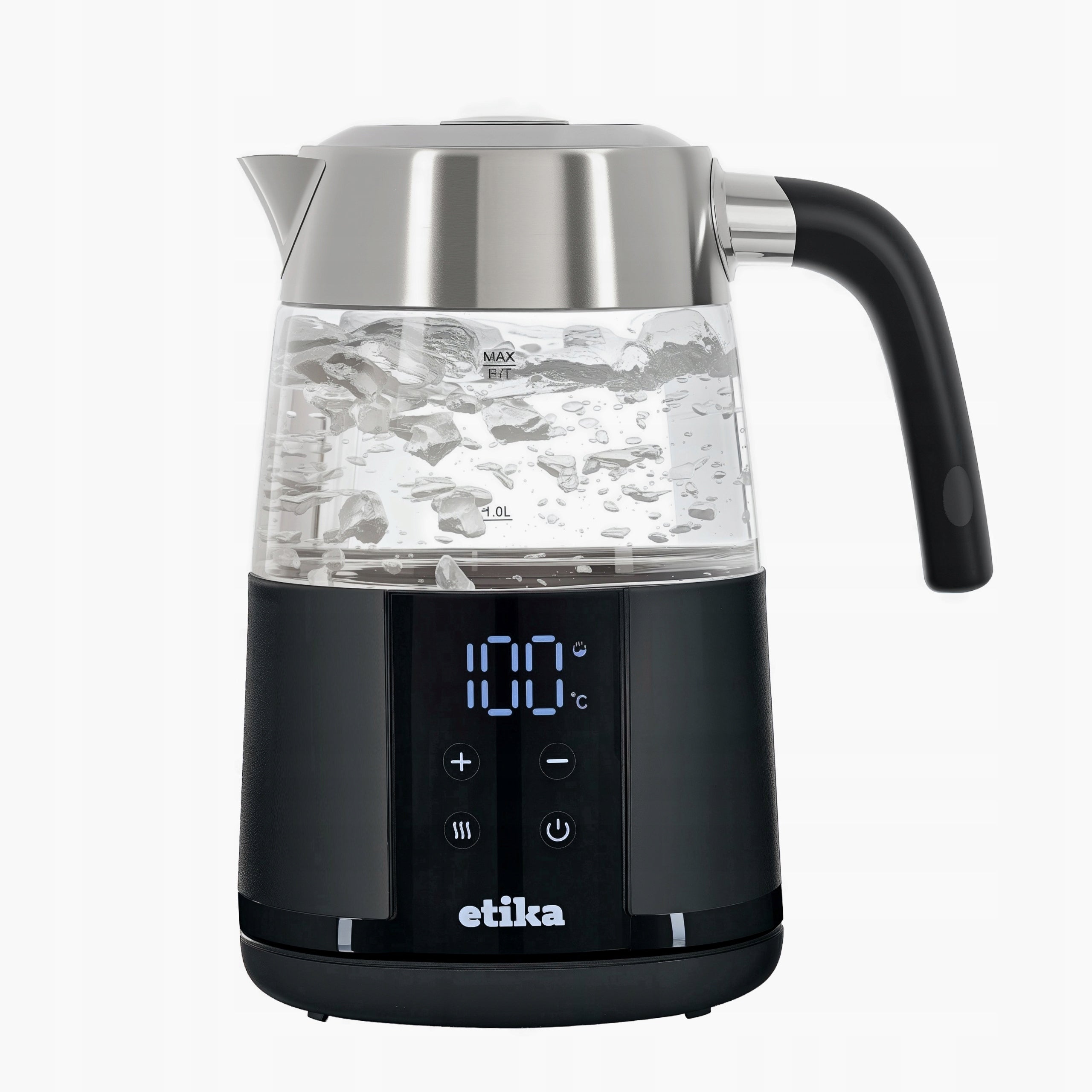 ELECTRIC KETTLE WITH TEMPERATURE CONTROL GLASS STRONG 1,7 L 2200W Packaging status original