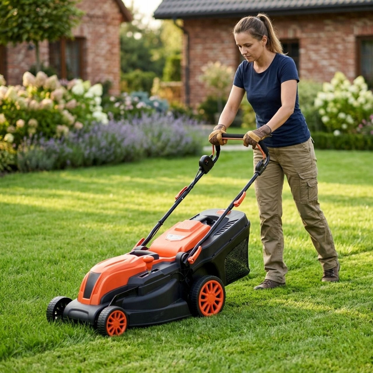 ELECTRIC LAWN MOWER BASKET 45L ADJUSTABLE LARGE BASKET 45L 2600W FREEBIE Series 2600W POWER FULL