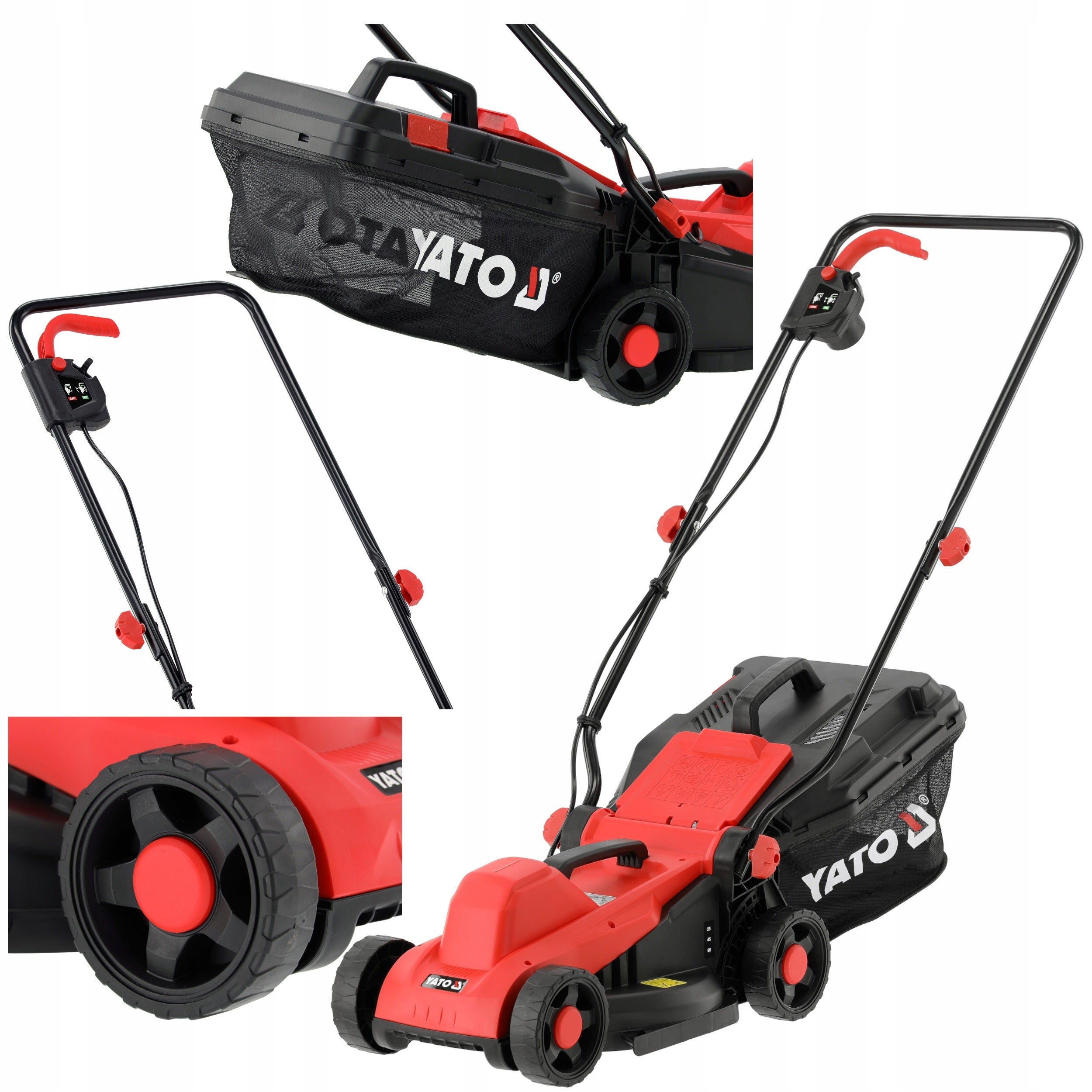 ELECTRIC LAWN MOWER POWER 1300W WIDTH 33CM BASKET 30L ADJUSTMENT