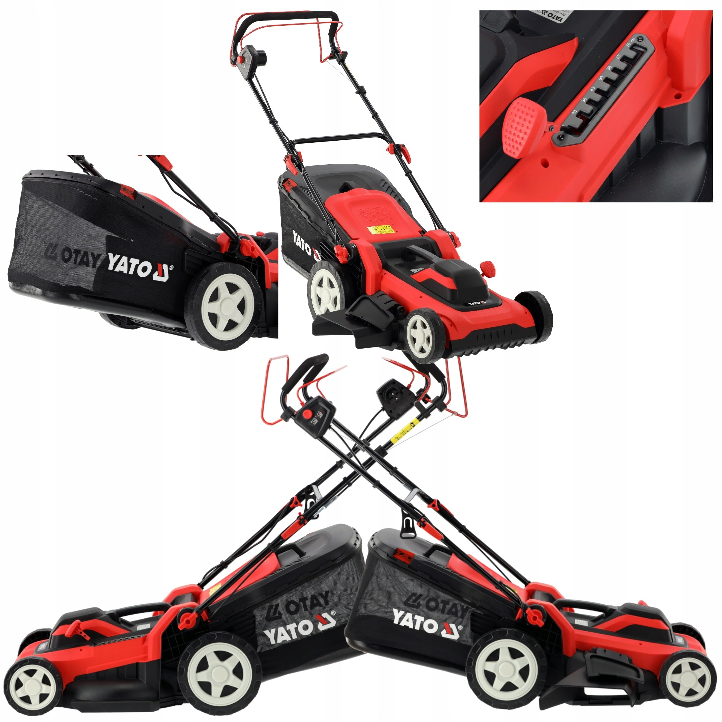 ELECTRIC LAWN MOWER POWER 2000W WIDTH 46CM BASKET 60L SIDE EJECTION